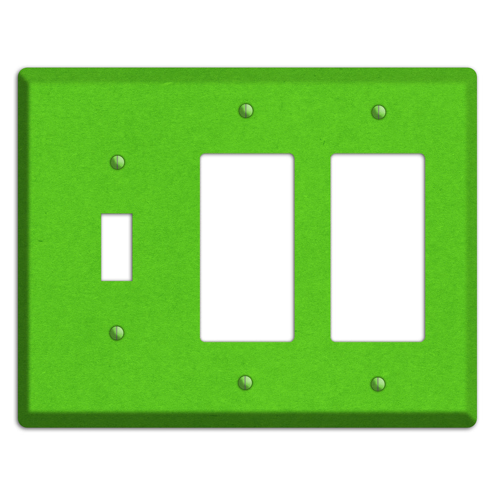 Kelly Green Kraft Toggle / 2 Rocker Wallplate
