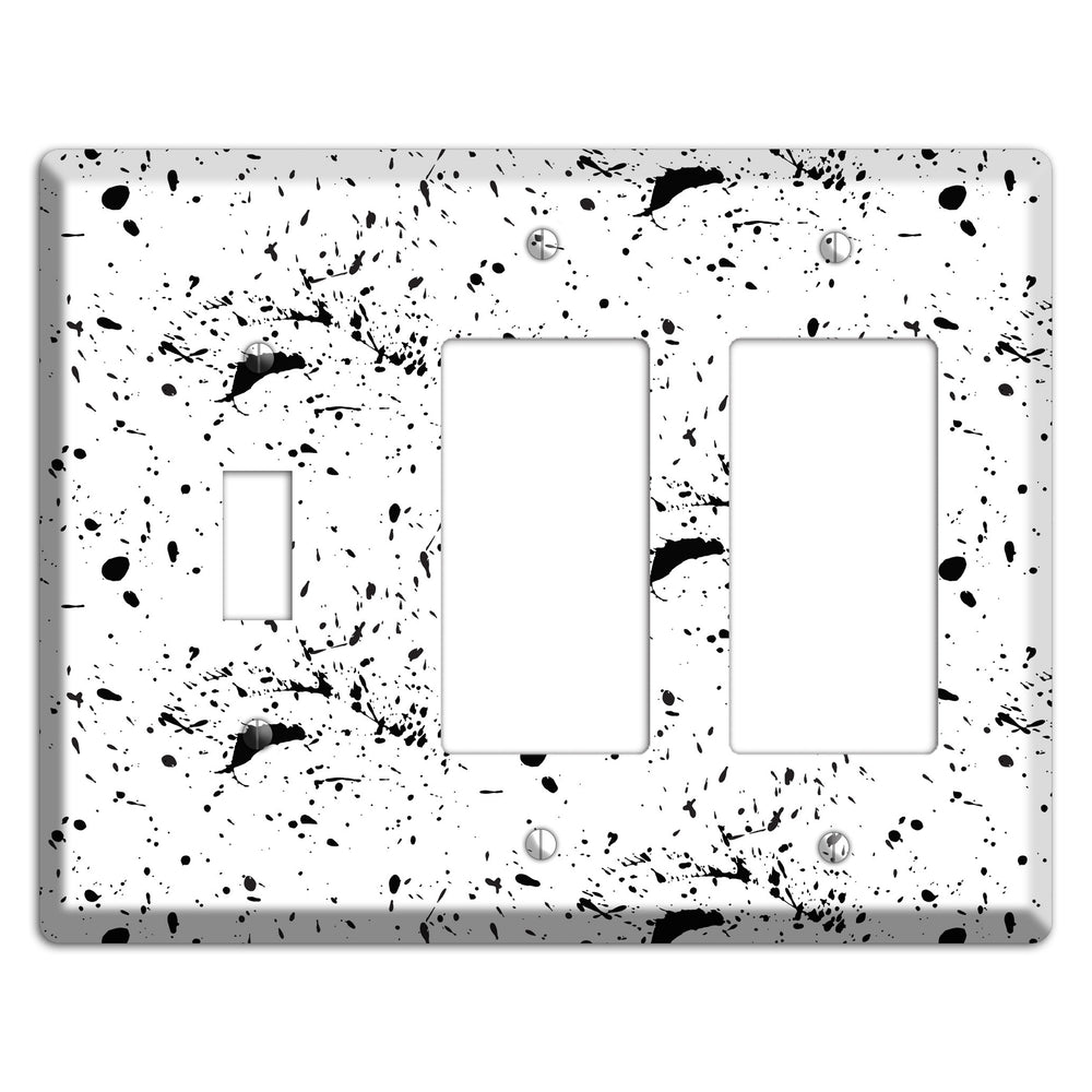 Ink Splash 5 Toggle / 2 Rocker Wallplate