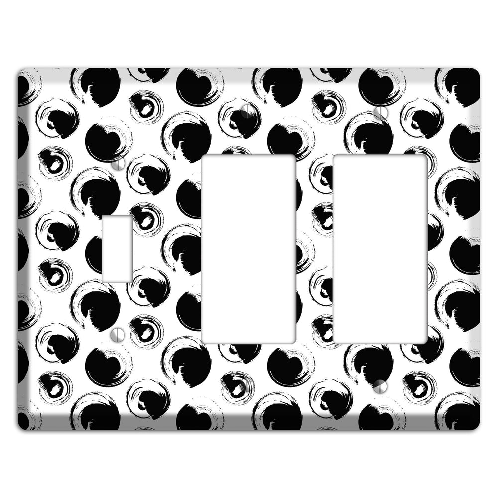 Ink Drops 1 Toggle / 2 Rocker Wallplate