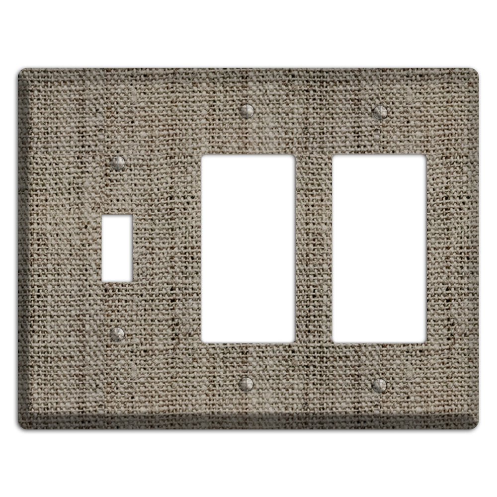 Makara Burlap Toggle / 2 Rocker Wallplate