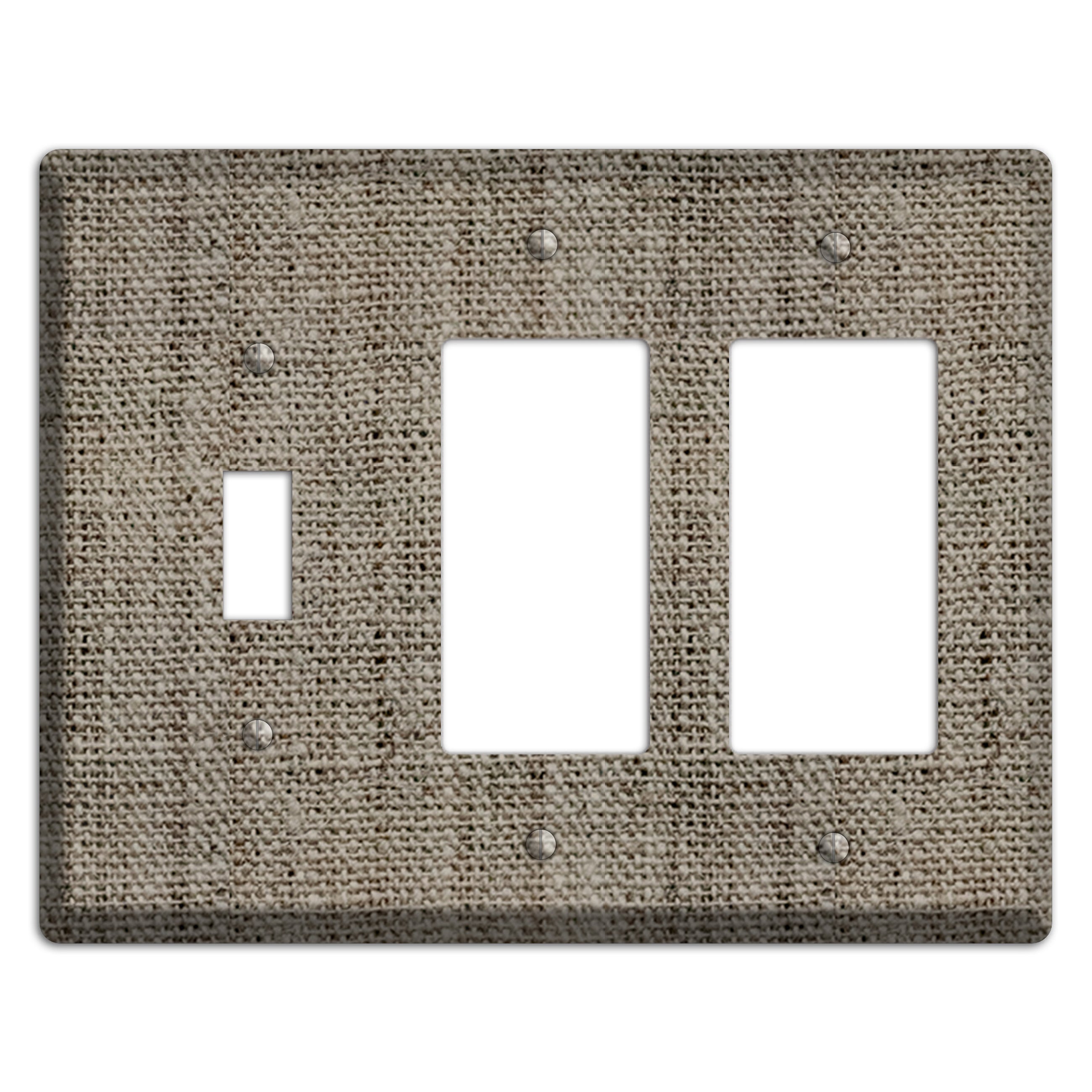 Makara Burlap Toggle / 2 Rocker Wallplate