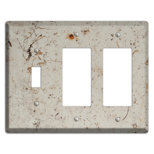 Spotted Concrete Toggle / 2 Rocker Wallplate