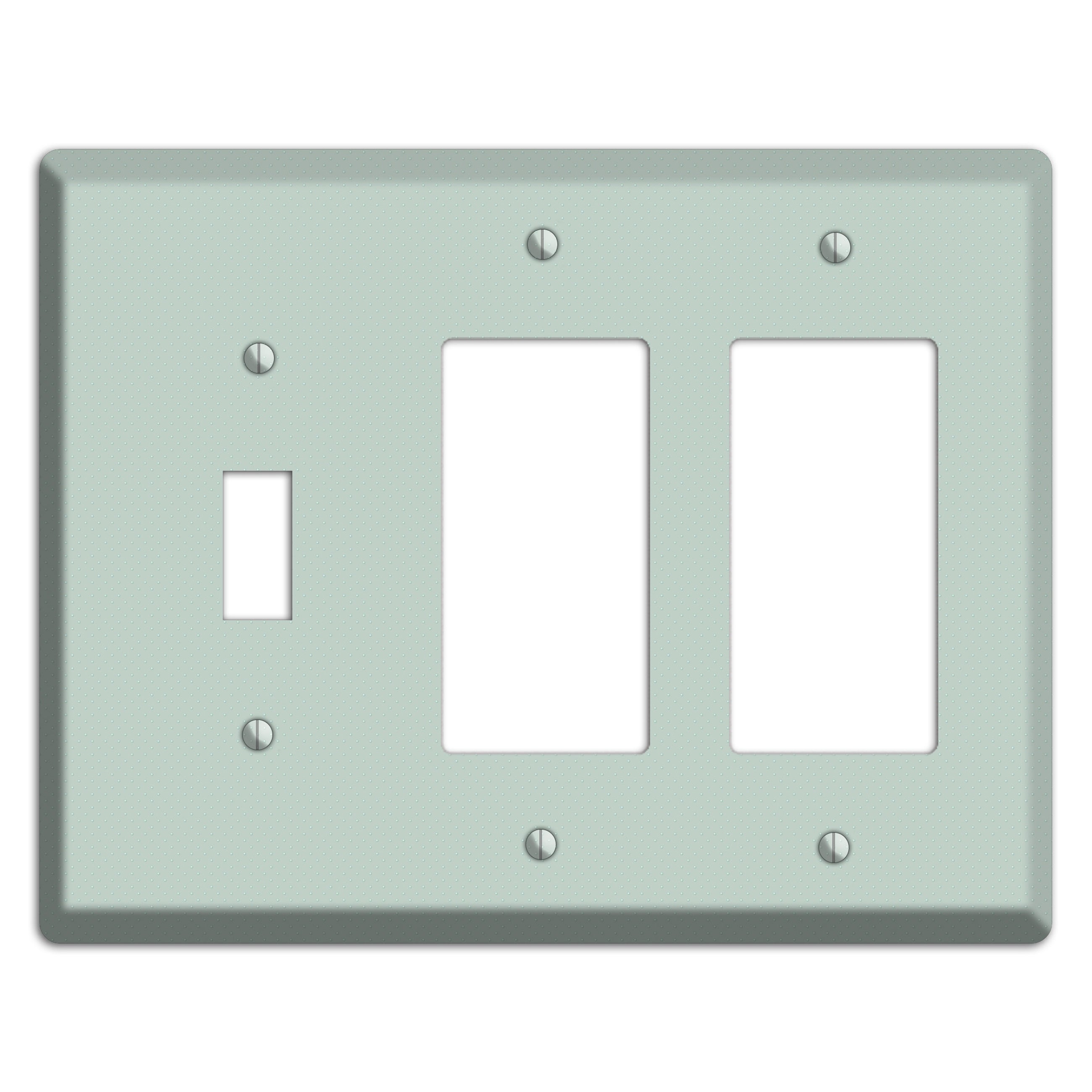 Sage with Tiny Dots Toggle / 2 Rocker Wallplate