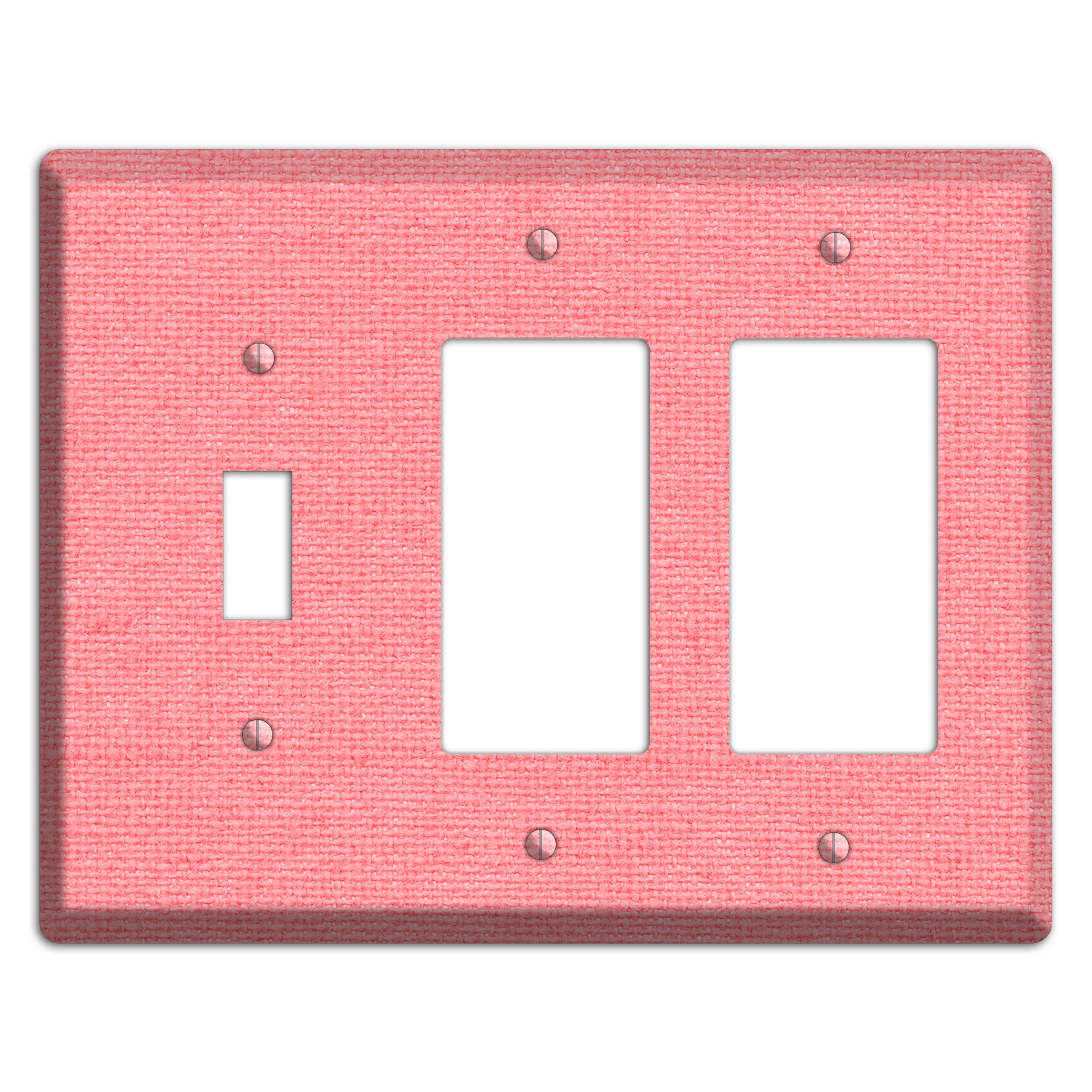 Sweet Pink Soft Coral Toggle / 2 Rocker Wallplate