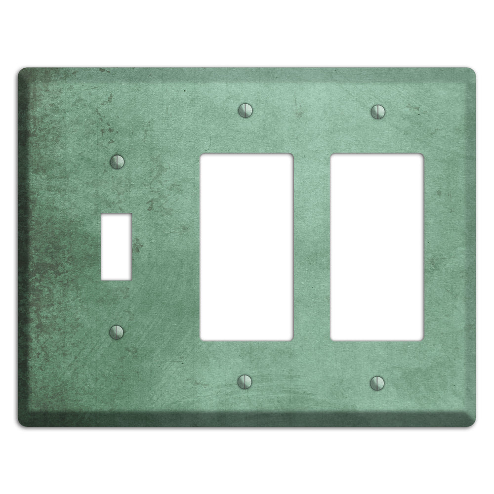 Bay Leaf Vintage Grunge Toggle / 2 Rocker Wallplate