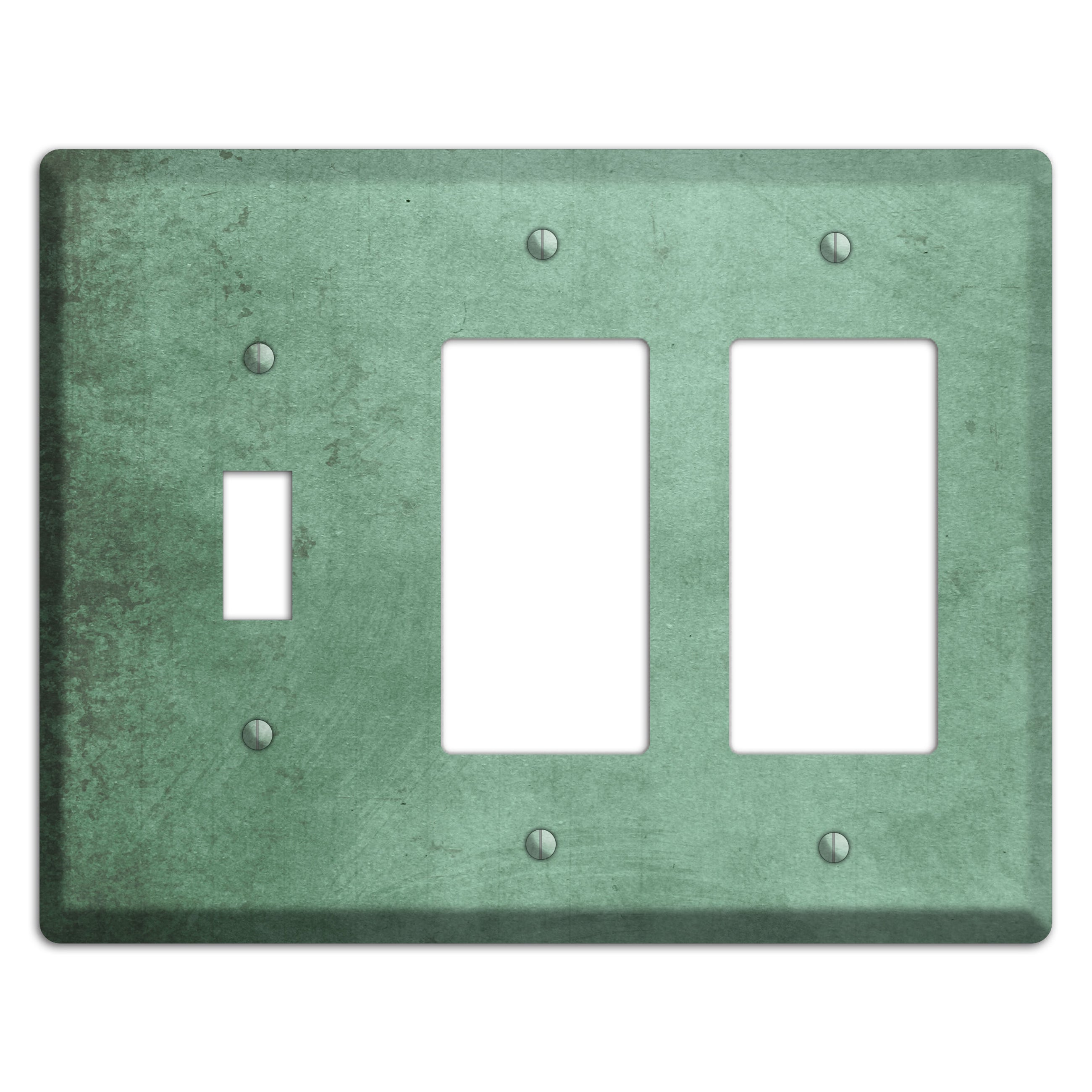Bay Leaf Vintage Grunge Toggle / 2 Rocker Wallplate