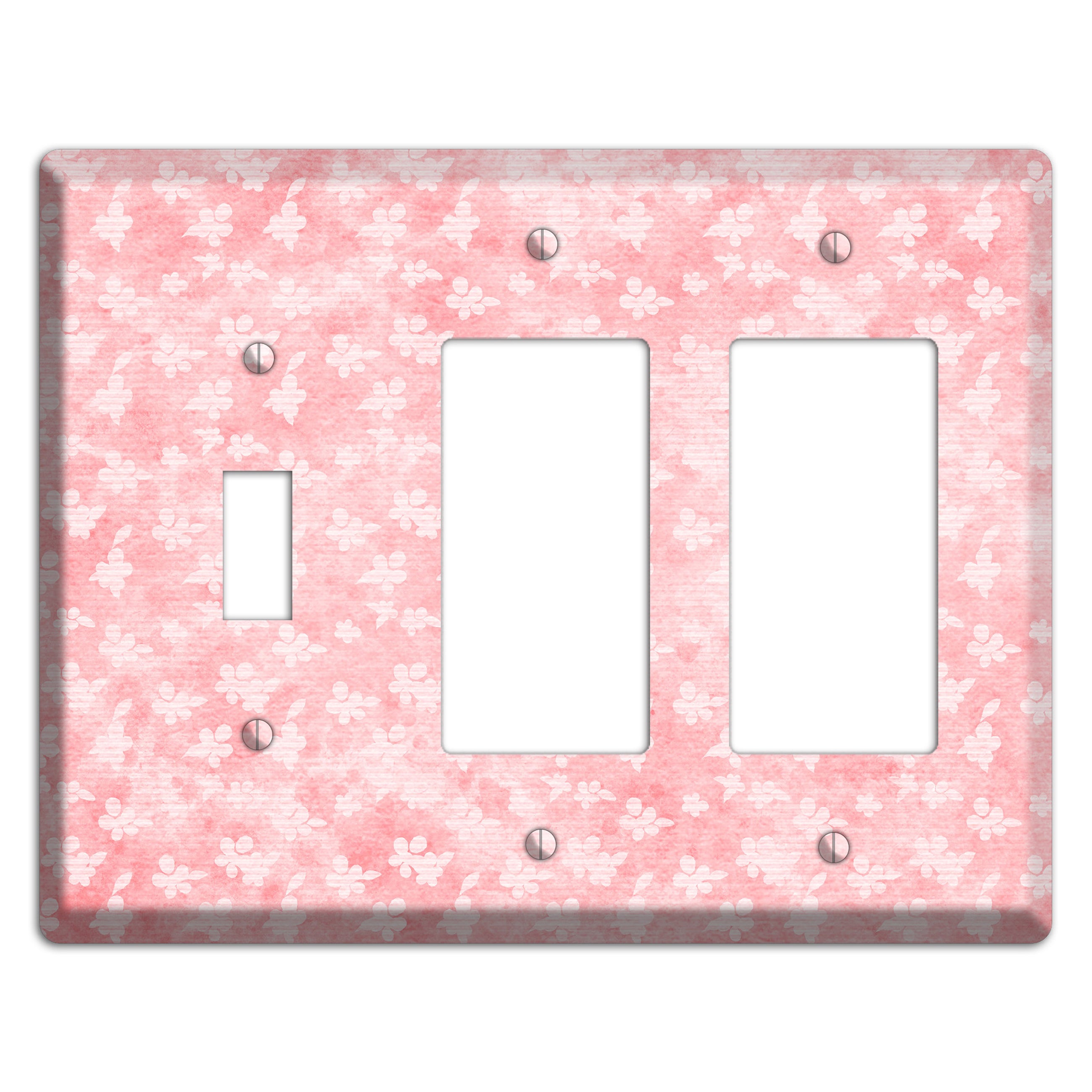 Abbey Soft Coral Toggle / 2 Rocker Wallplate