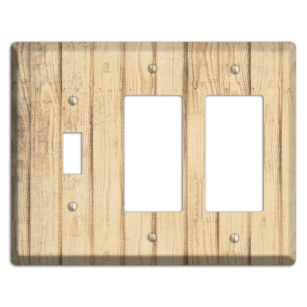 Hampton Weathered Wood Toggle / 2 Rocker Wallplate