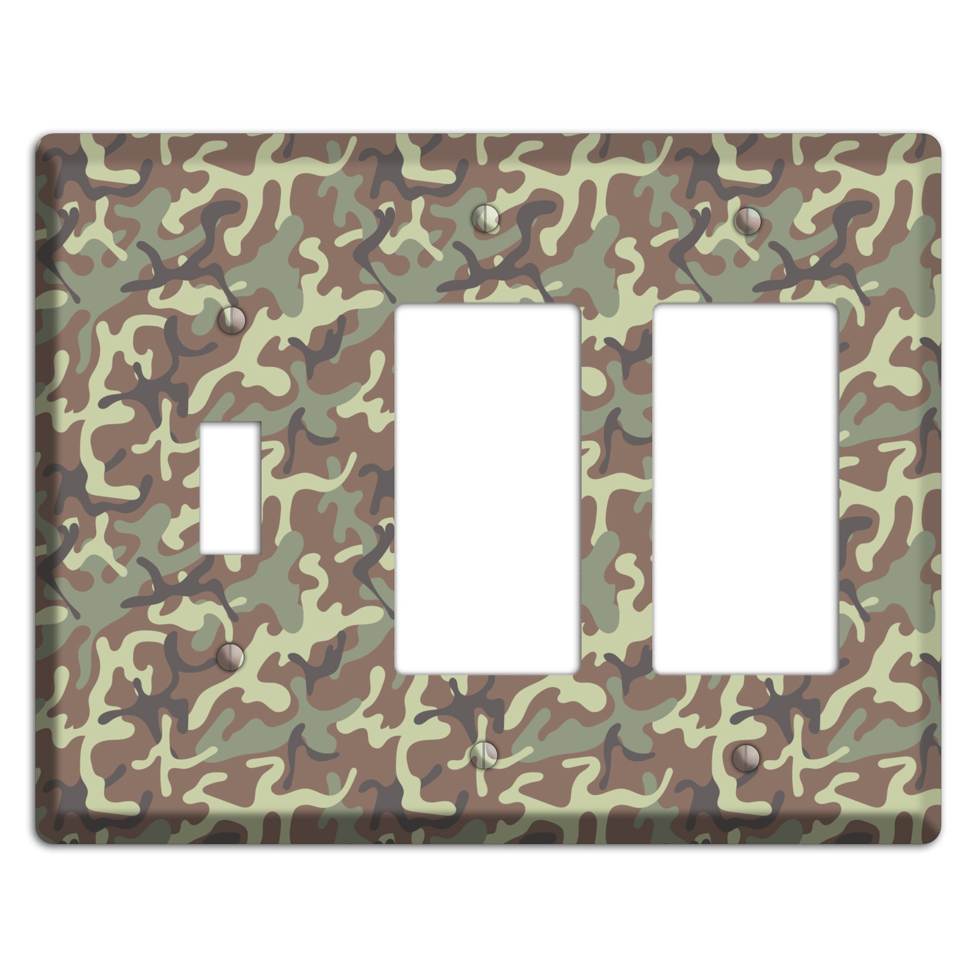 Jungle 1948 Camo Toggle / 2 Rocker Wallplate