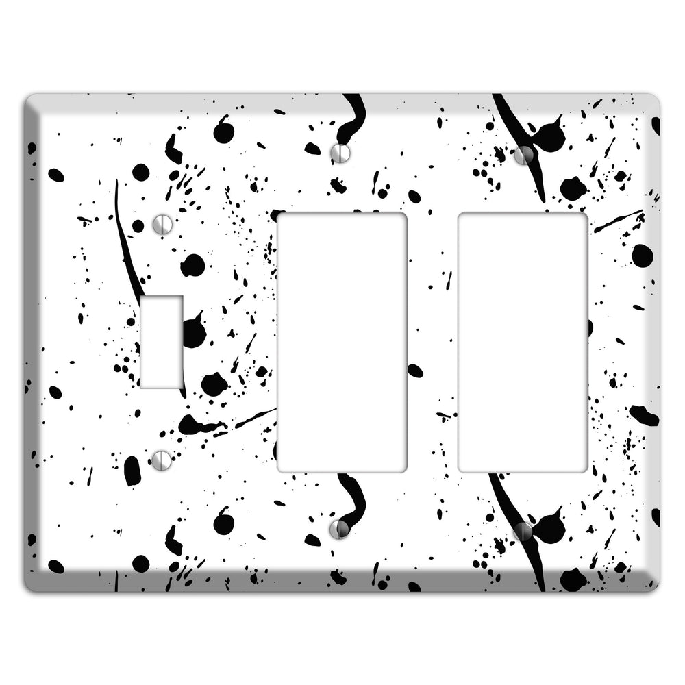 Ink Splash 2 Toggle / 2 Rocker Wallplate