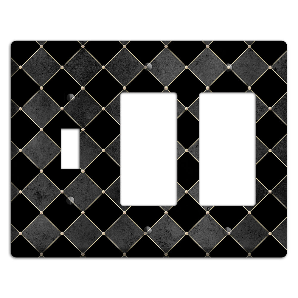 Edgar Allen Poe Diamond Toggle / 2 Rocker Wallplate