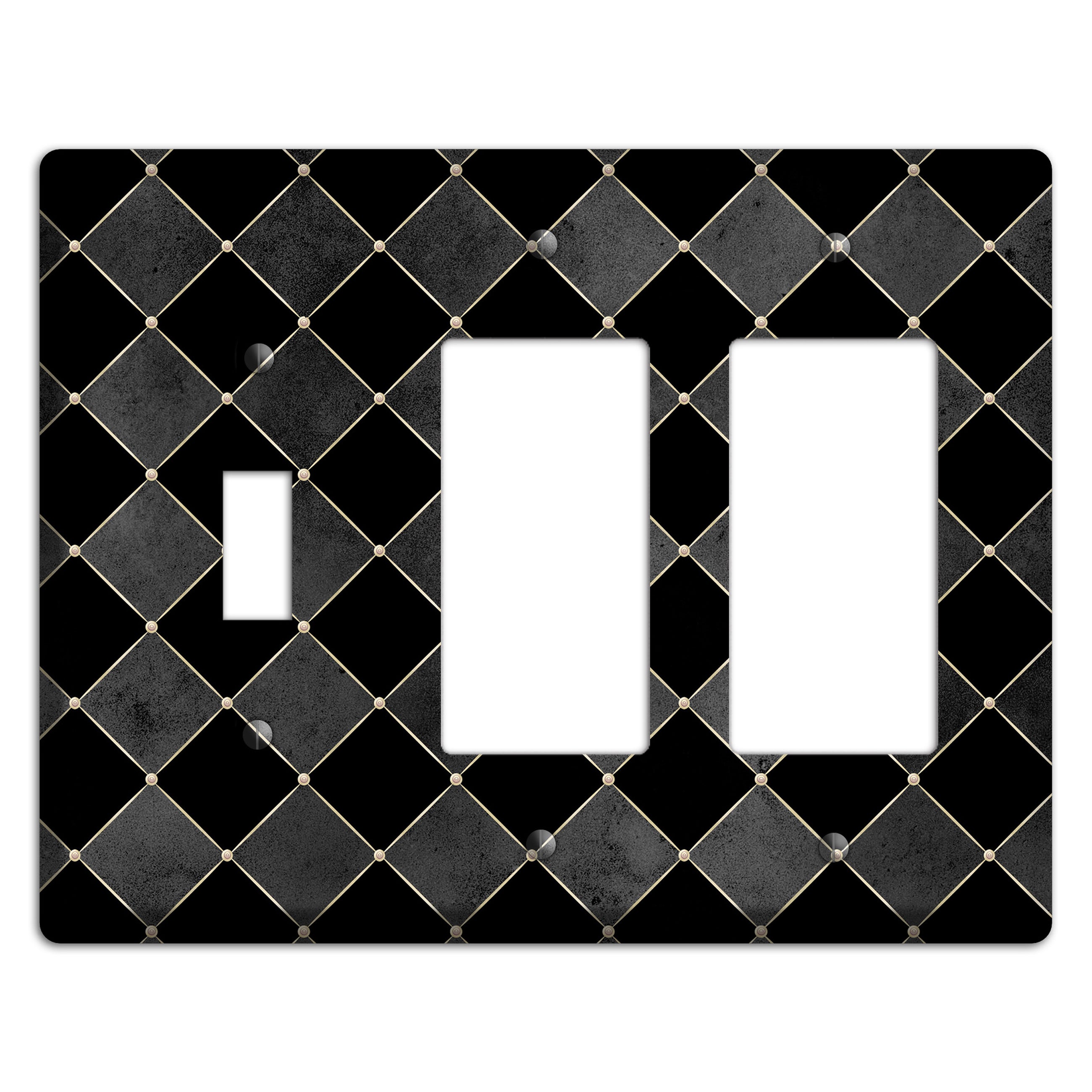 Edgar Allen Poe Diamond Toggle / 2 Rocker Wallplate