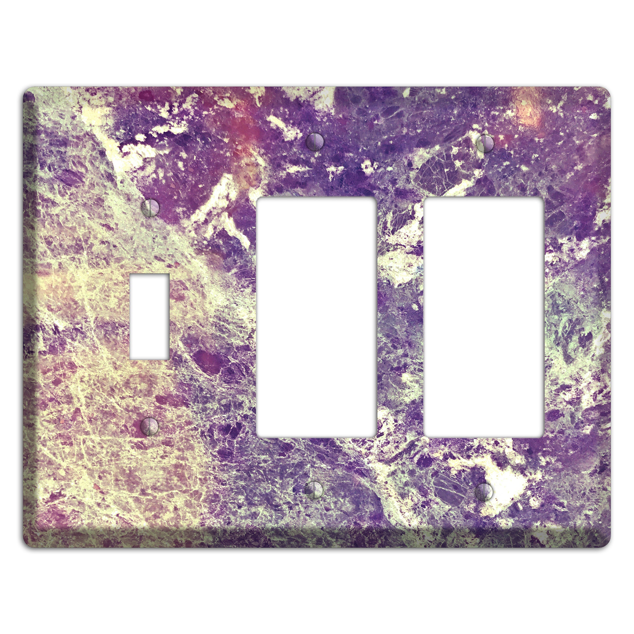 Mamba Marble Toggle / 2 Rocker Wallplate