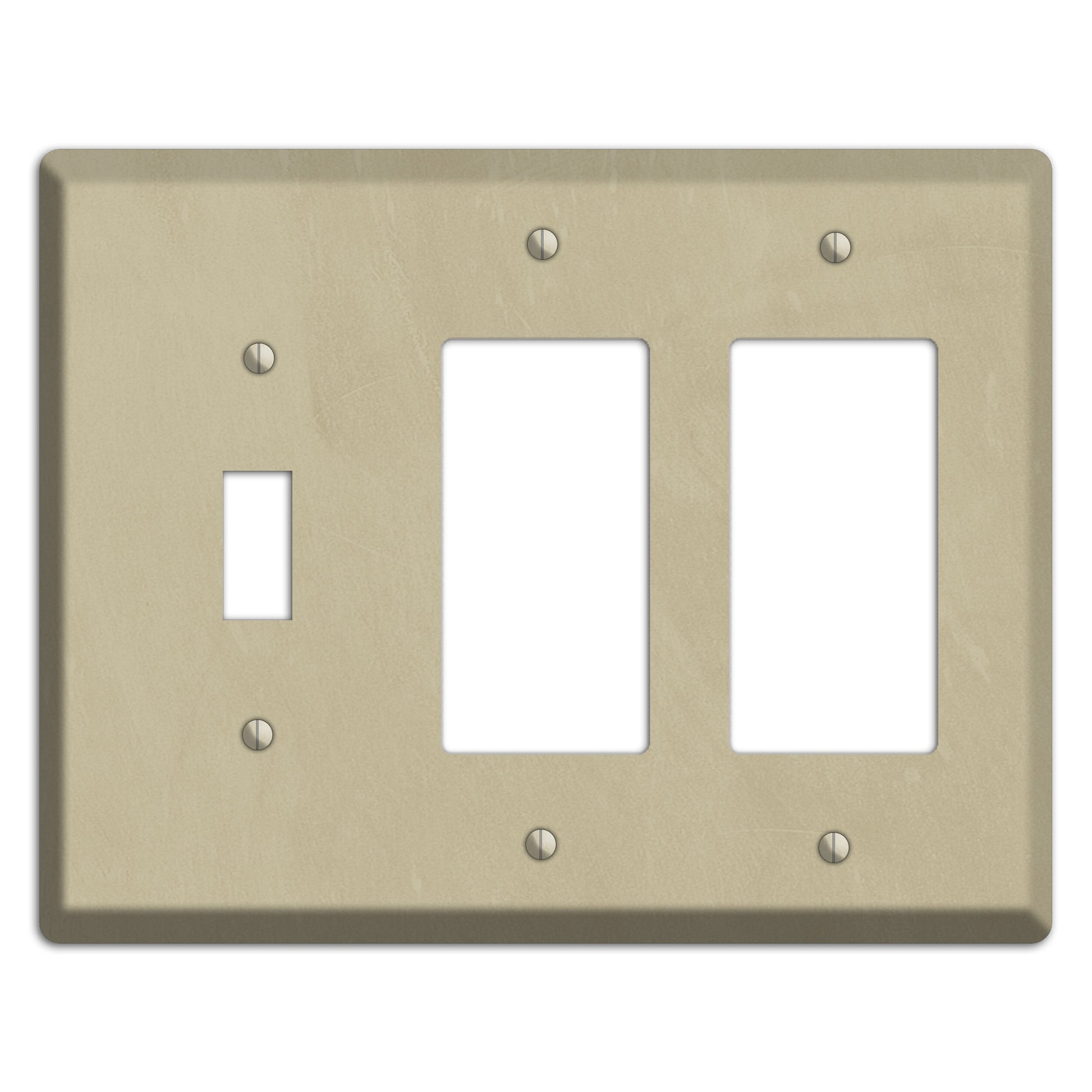 Chalk Beige Toggle / 2 Rocker Wallplate