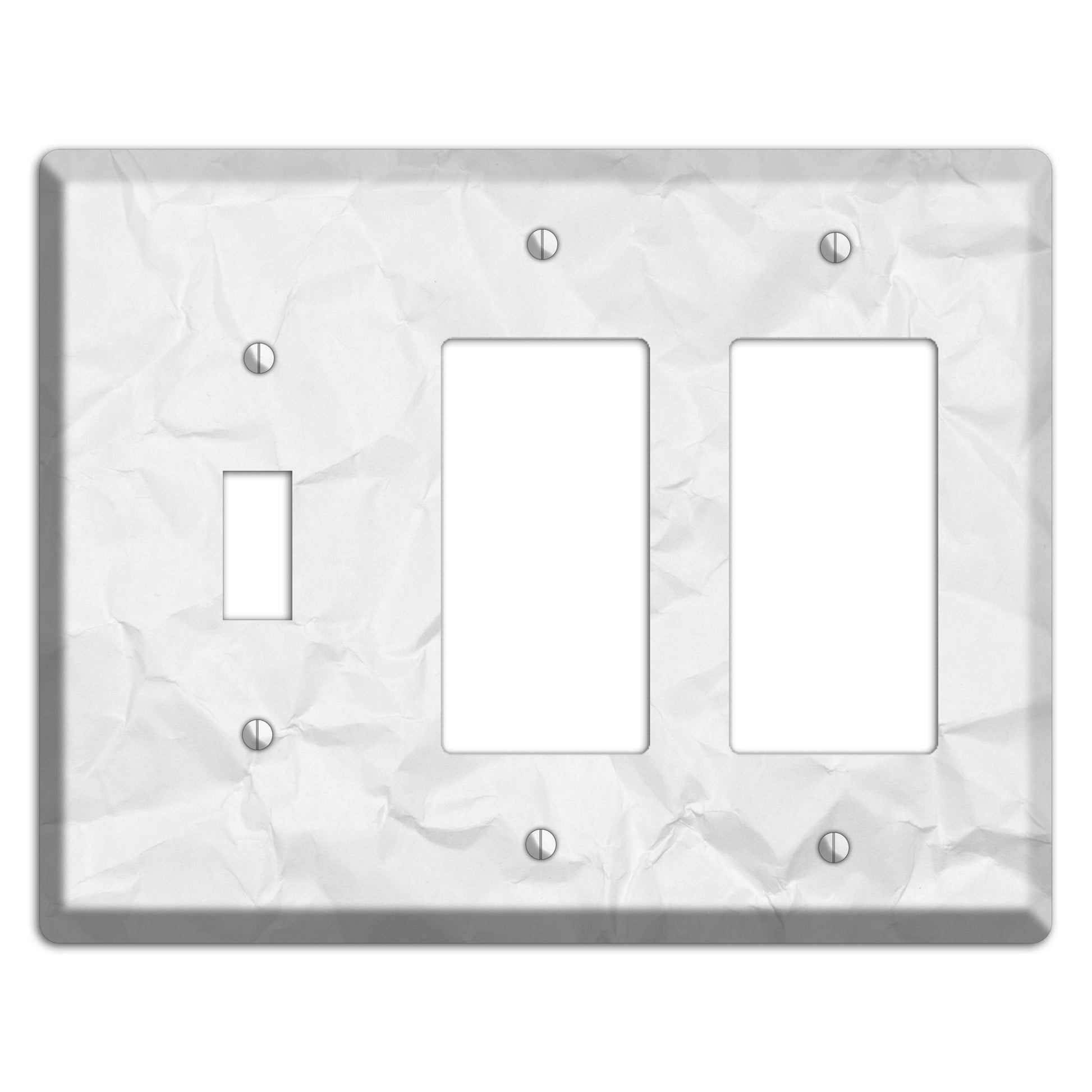 Gallery Crinkled Paper Toggle / 2 Rocker Wallplate
