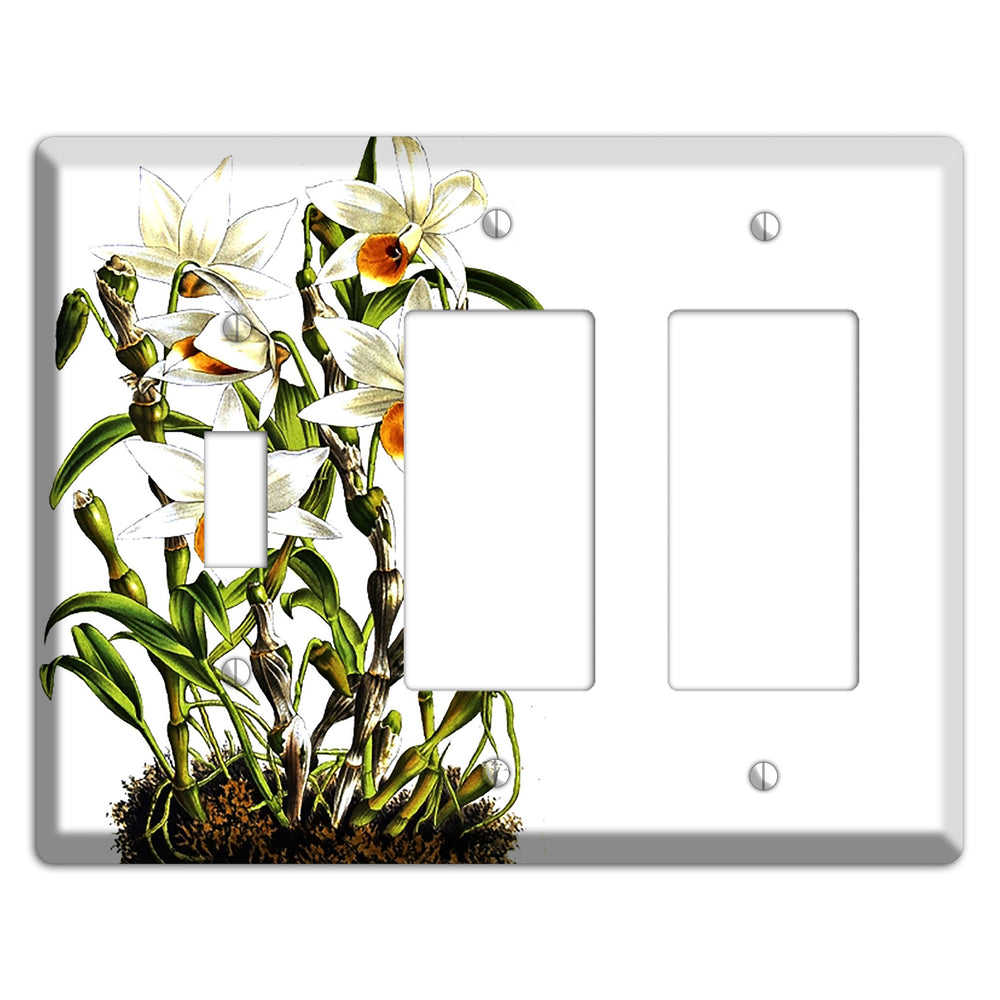 Dendrobium Toggle / 2 Rocker Wallplate