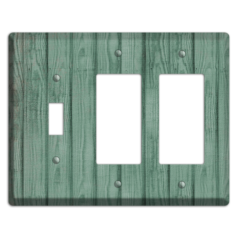 Laurel Weathered Wood Toggle / 2 Rocker Wallplate