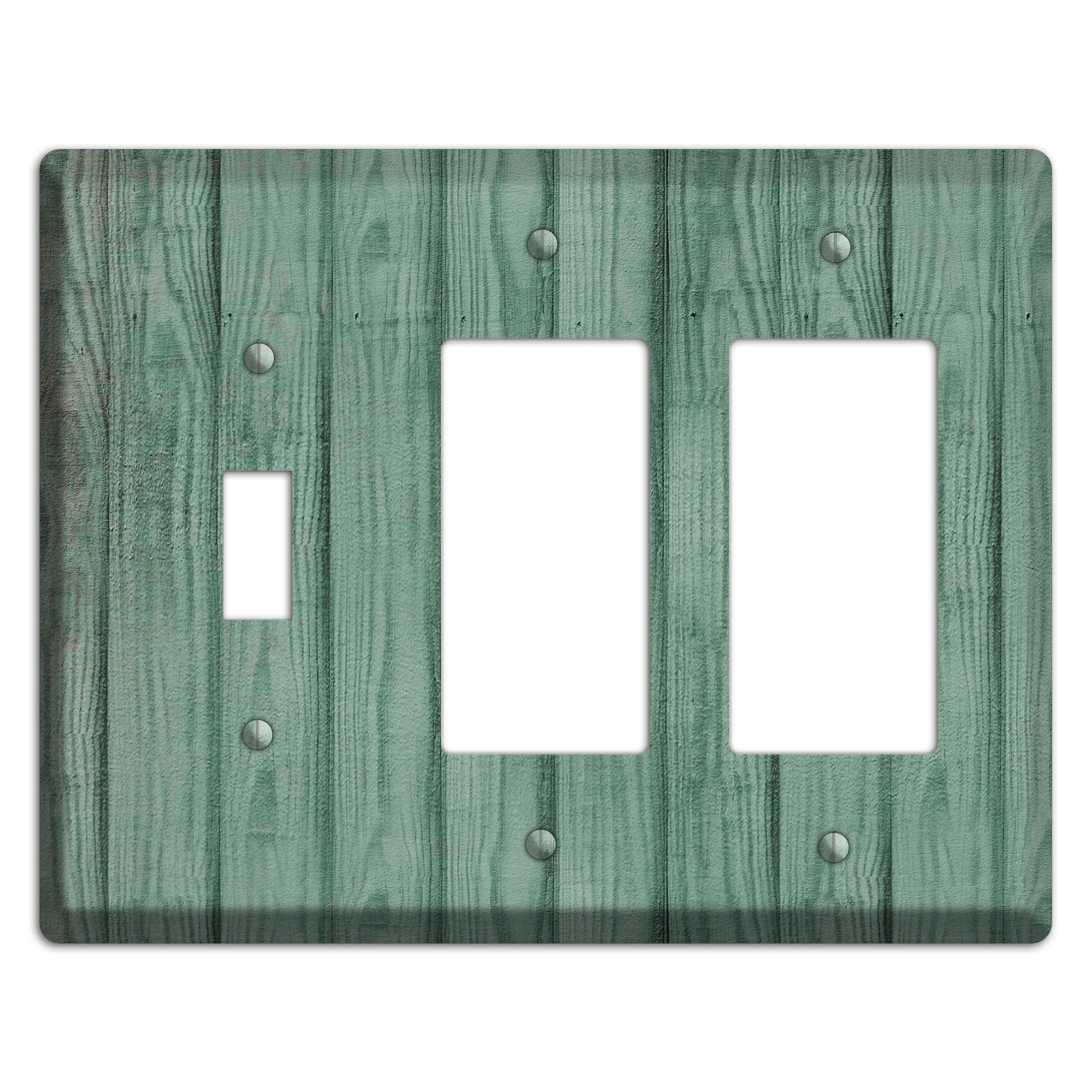 Laurel Weathered Wood Toggle / 2 Rocker Wallplate