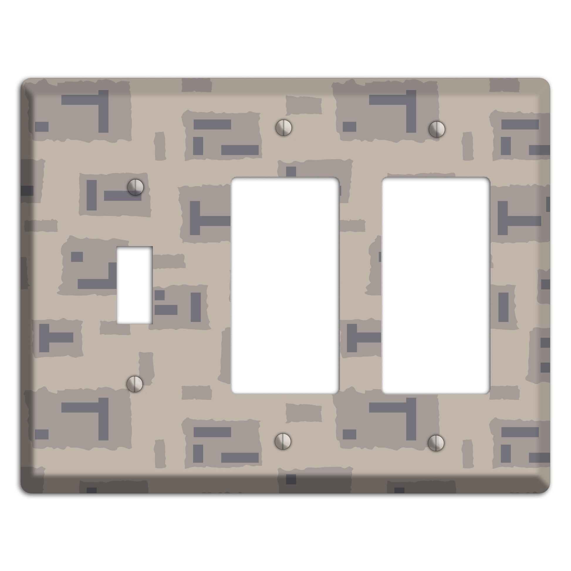 Urban Mout Camo Toggle / 2 Rocker Wallplate