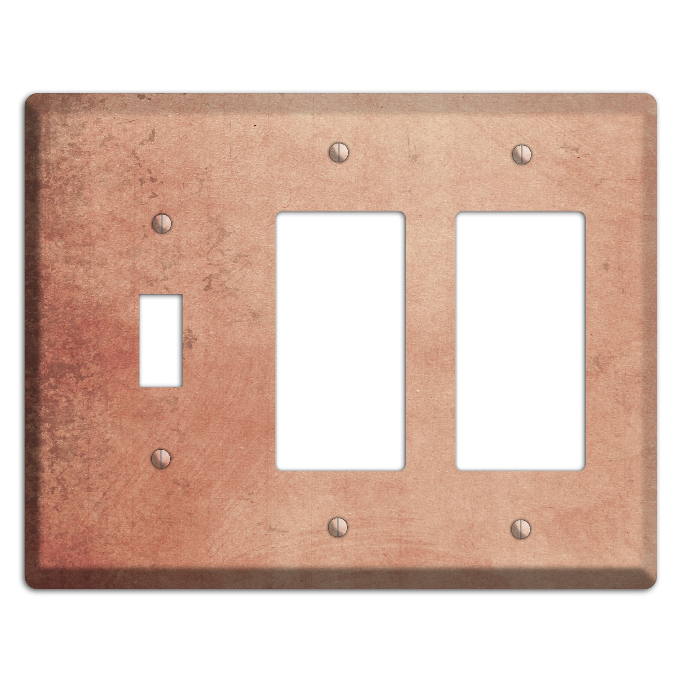 Tan Vintage Grunge Toggle / 2 Rocker Wallplate