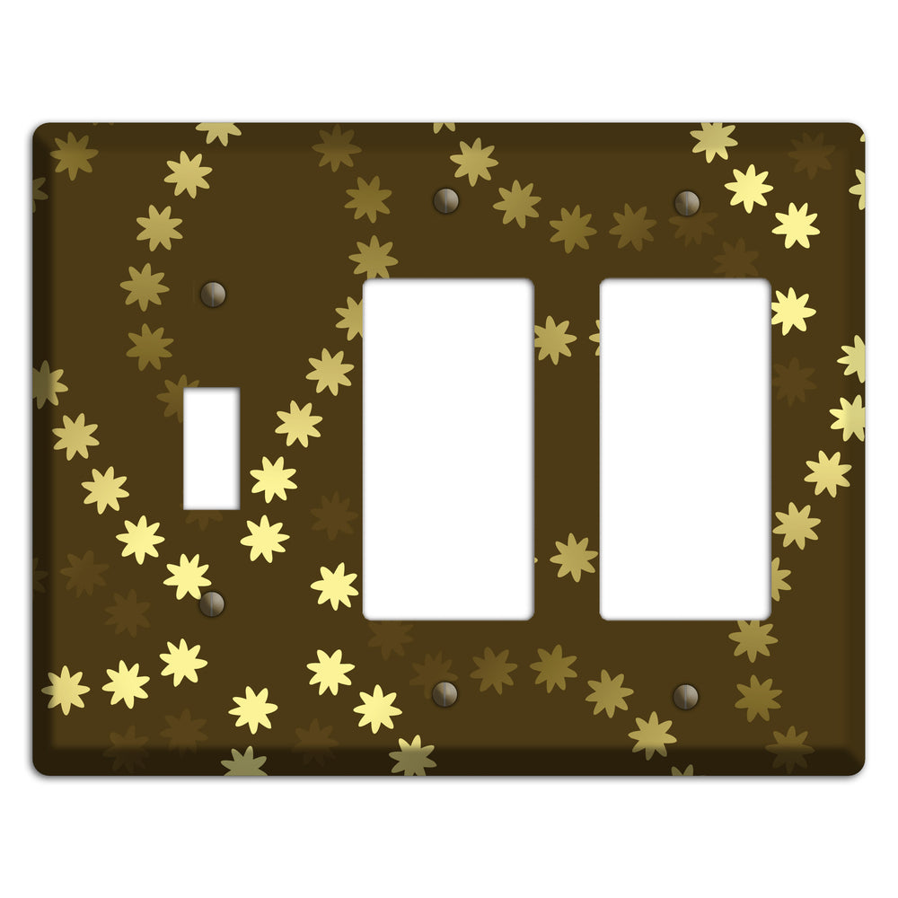 Multi Olive Constellation Toggle / 2 Rocker Wallplate