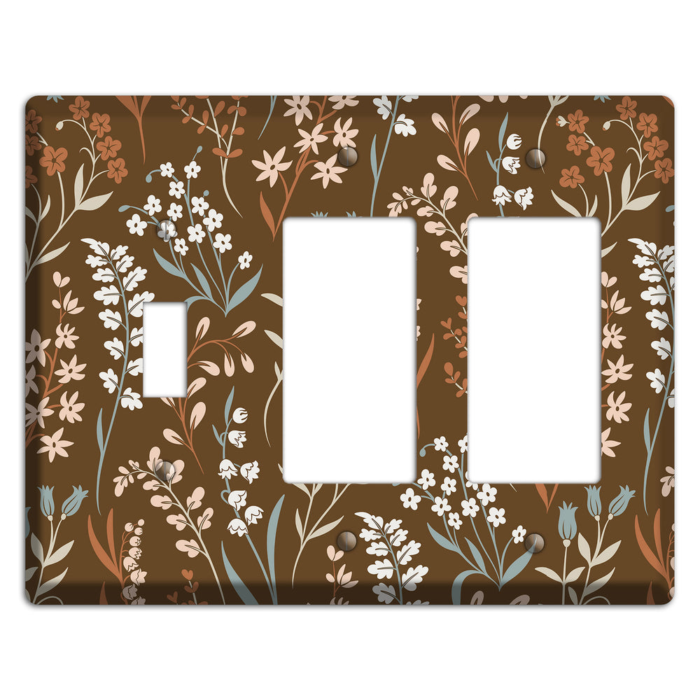 Fall Floral 1 Toggle / 2 Rocker Wallplate
