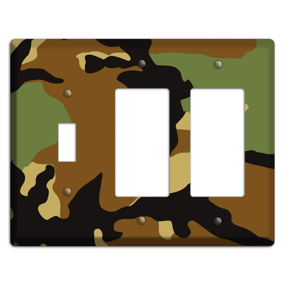 Camoflauge Toggle / 2 Rocker Wallplate