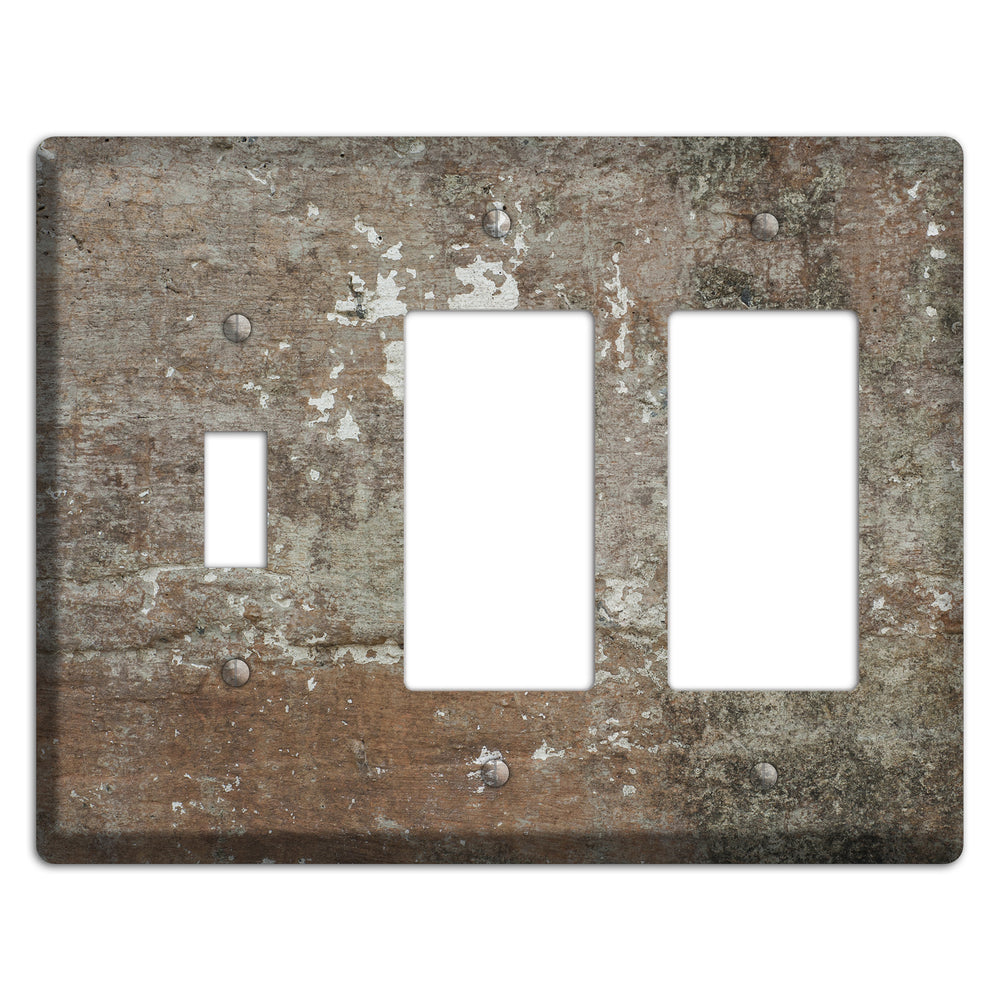 Old Concrete 11 Toggle / 2 Rocker Wallplate