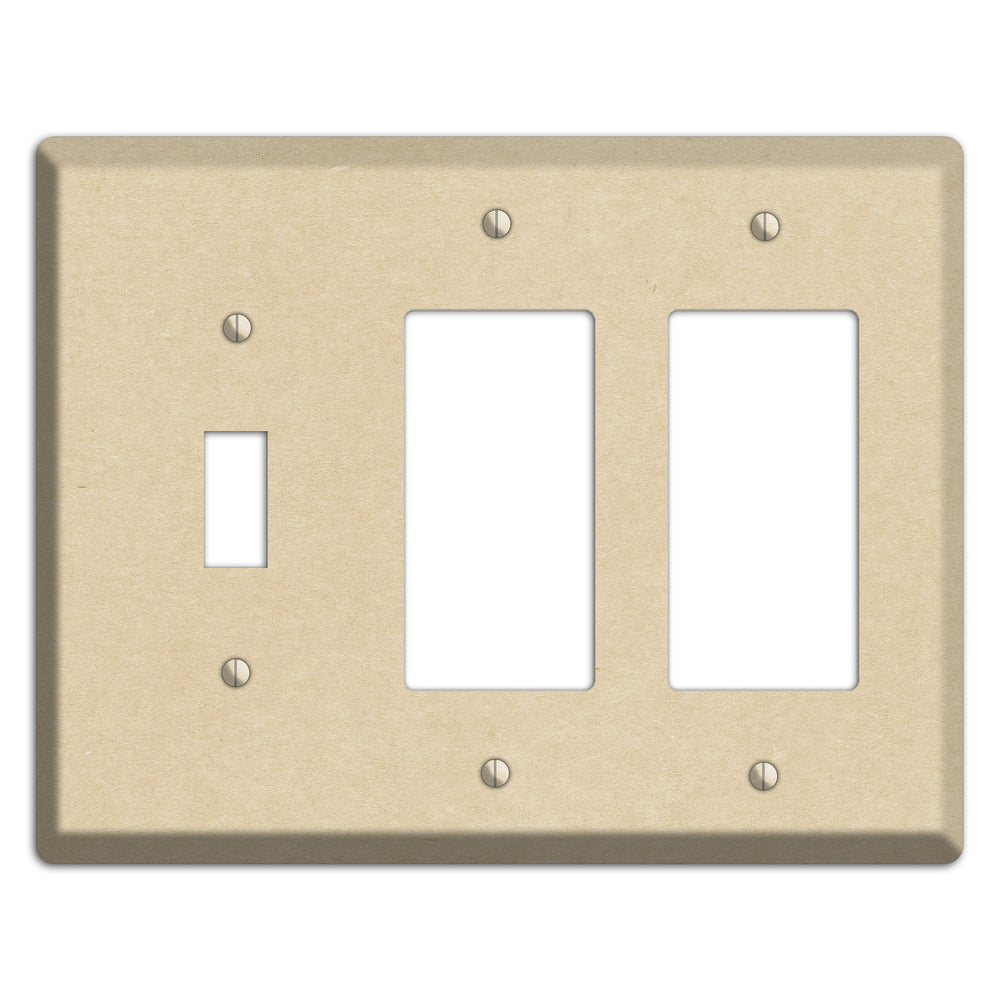 Double Pearl Lusta Kraft Toggle / 2 Rocker Wallplate