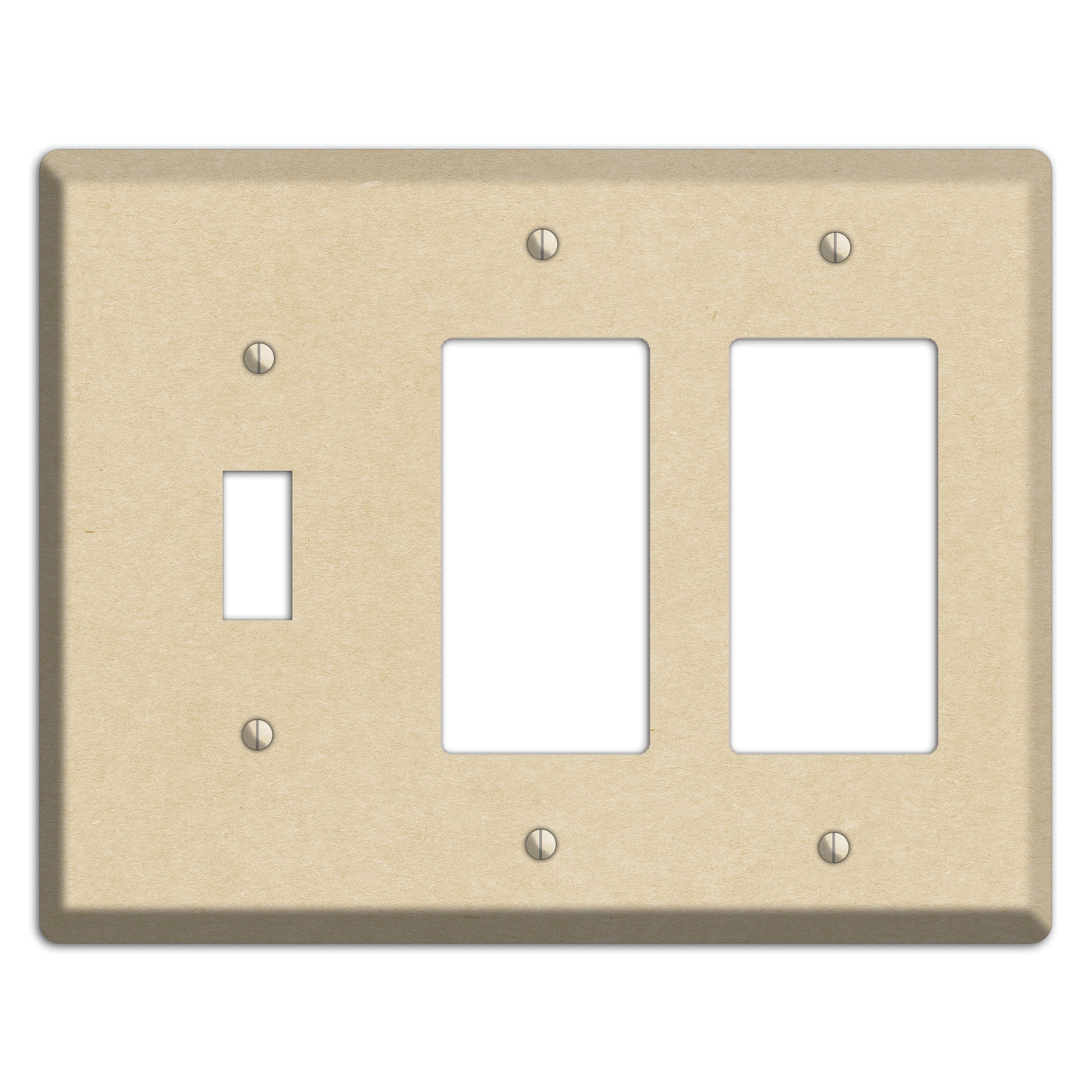 Double Pearl Lusta Kraft Toggle / 2 Rocker Wallplate