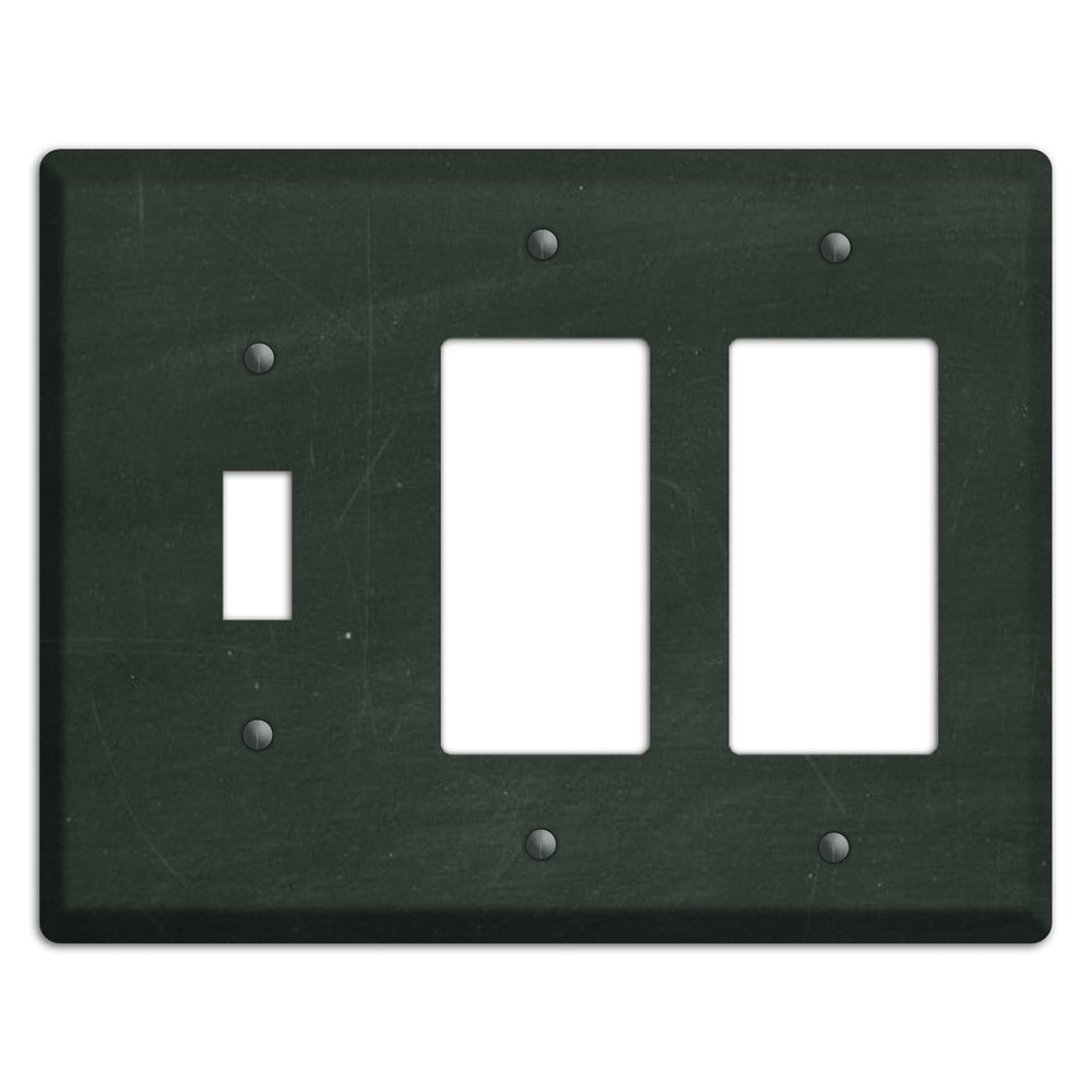 Chalk Black Toggle / 2 Rocker Wallplate