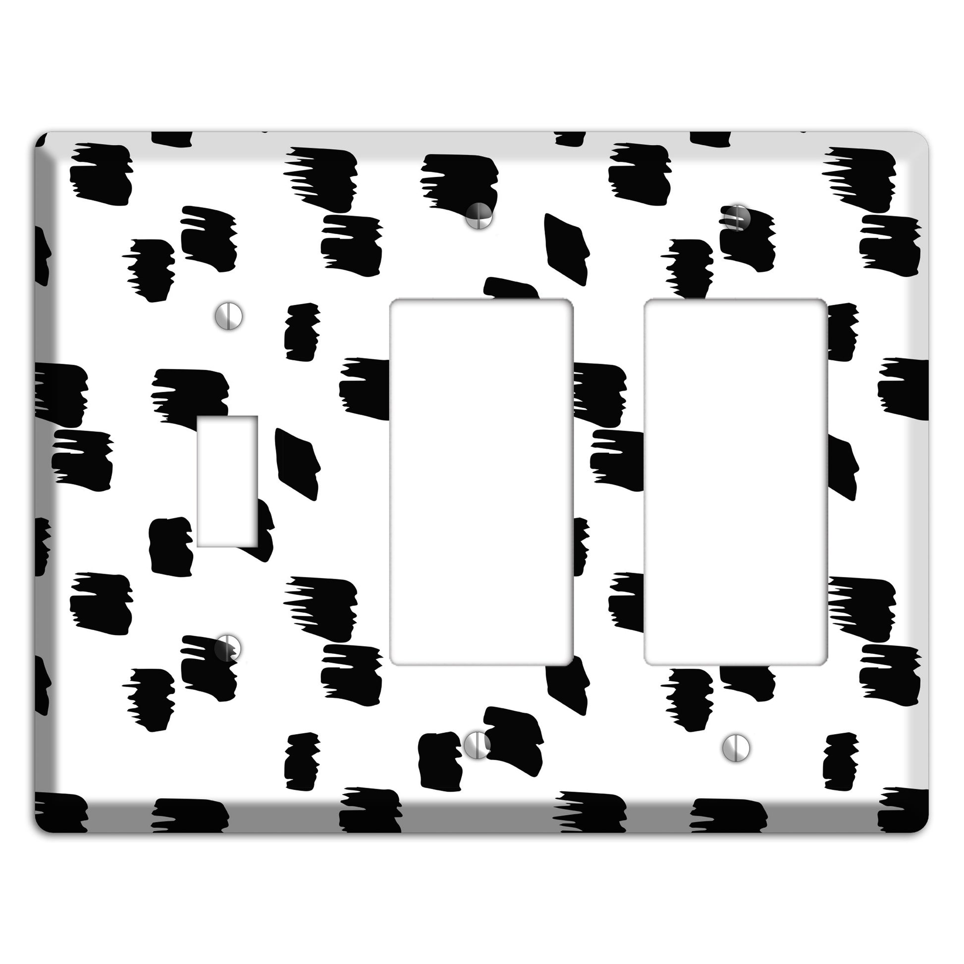 Ink Brushstrokes 6 Toggle / 2 Rocker Wallplate