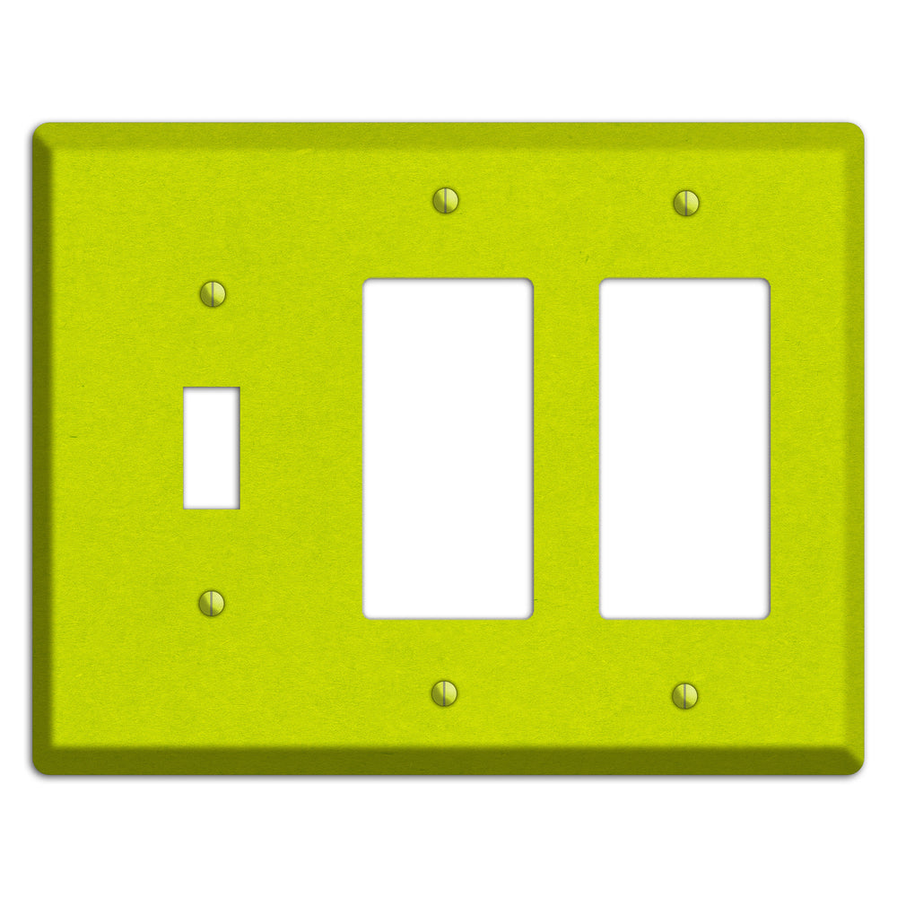 Electric Lime Kraft Toggle / 2 Rocker Wallplate