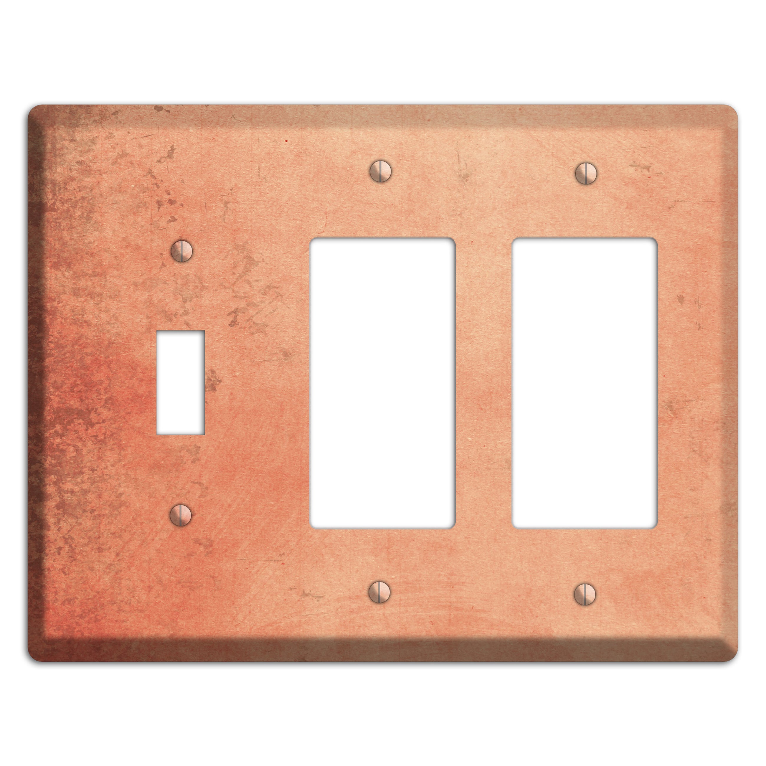 Tonys pink Vintage Grunge Toggle / 2 Rocker Wallplate
