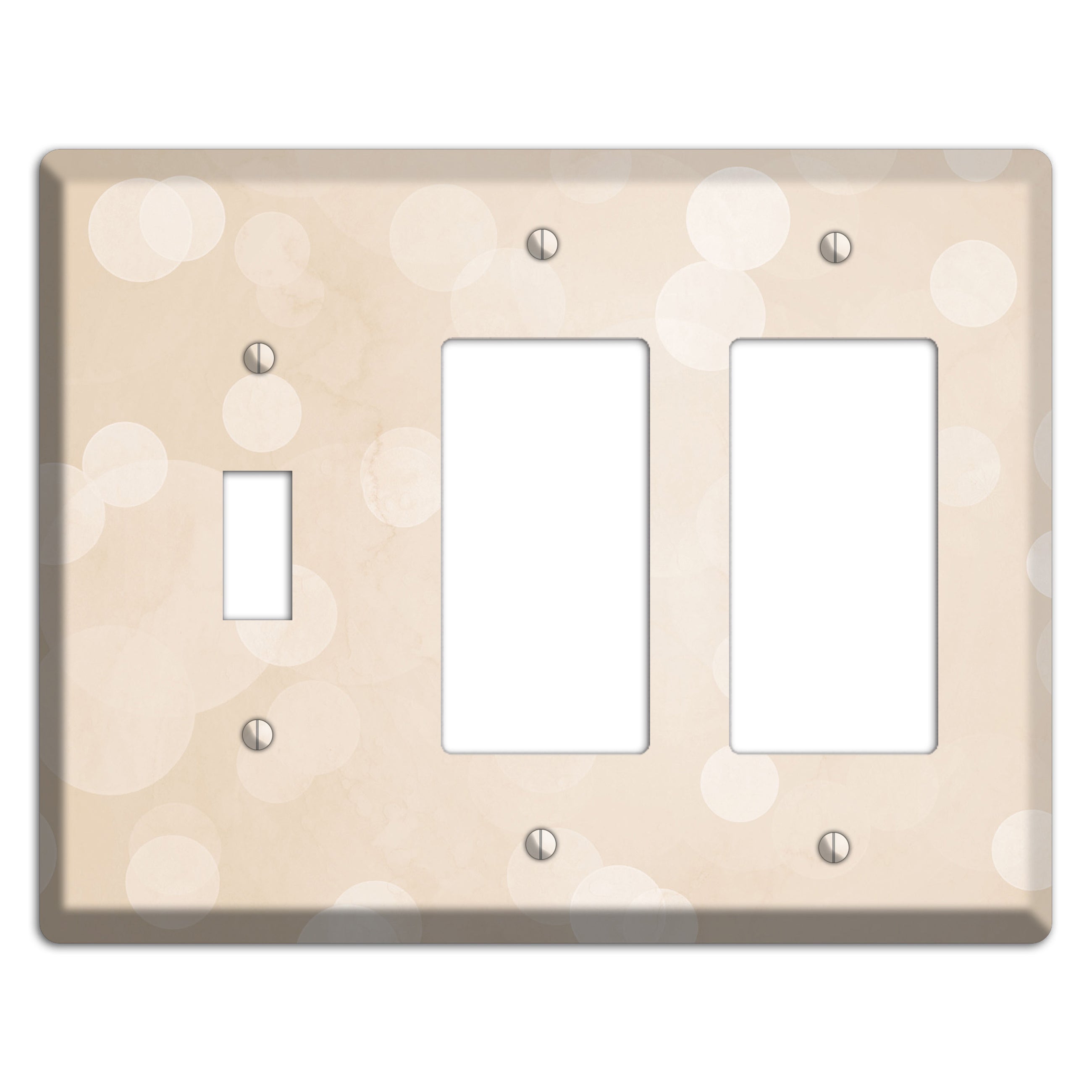 Parchment Neutral Texture Toggle / 2 Rocker Wallplate