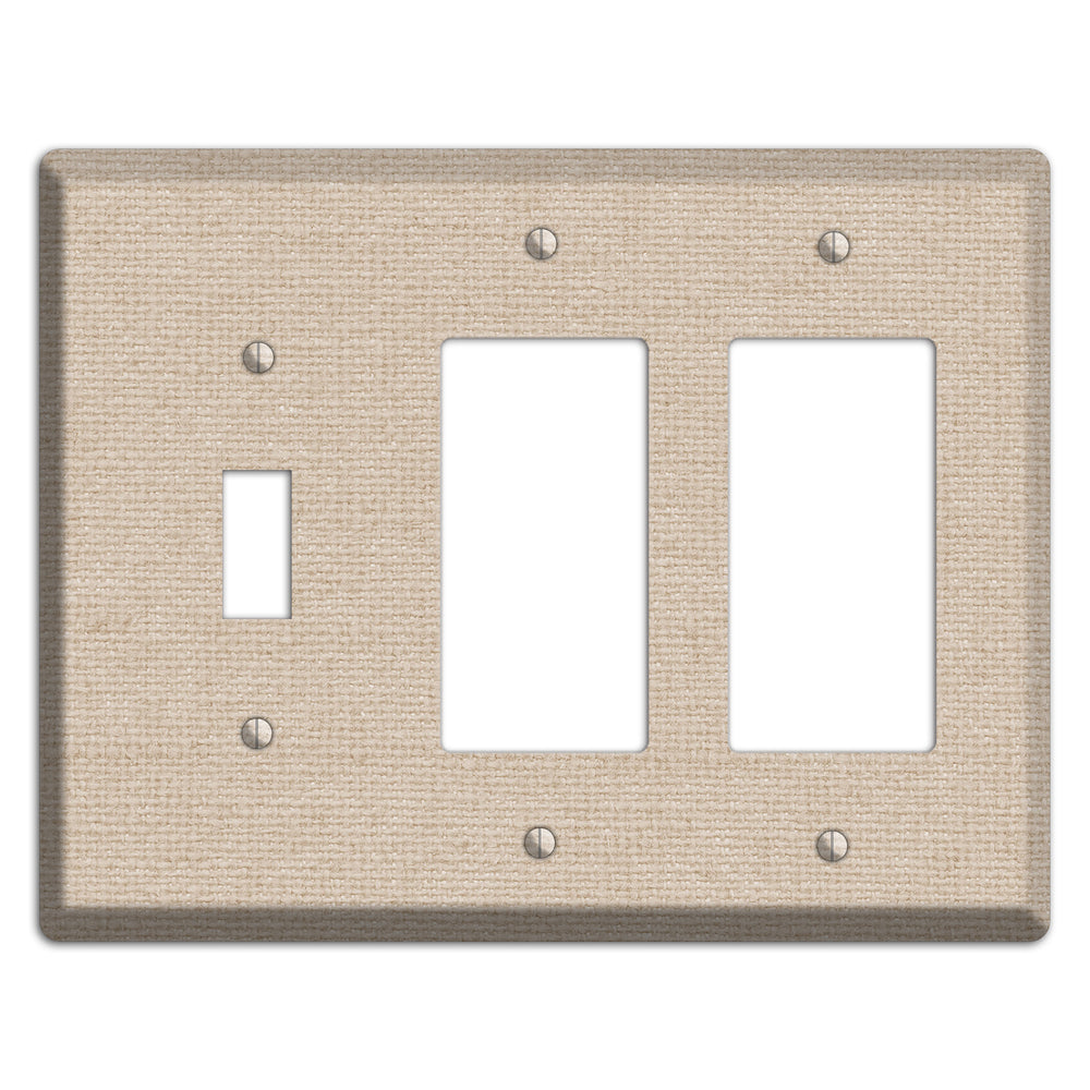 Vanilla Neutral Texture Toggle / 2 Rocker Wallplate