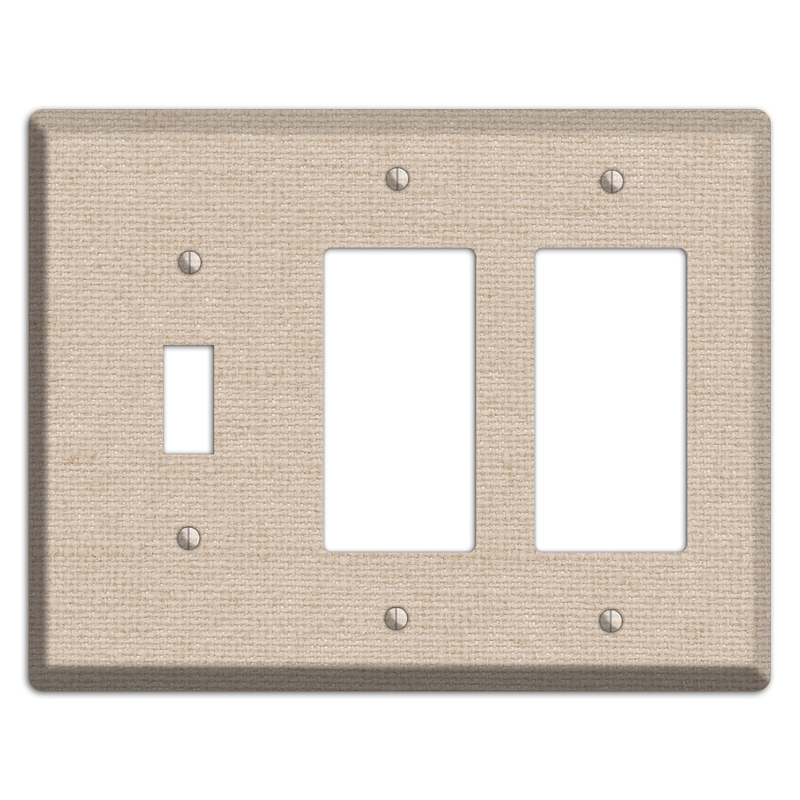 Vanilla Neutral Texture Toggle / 2 Rocker Wallplate