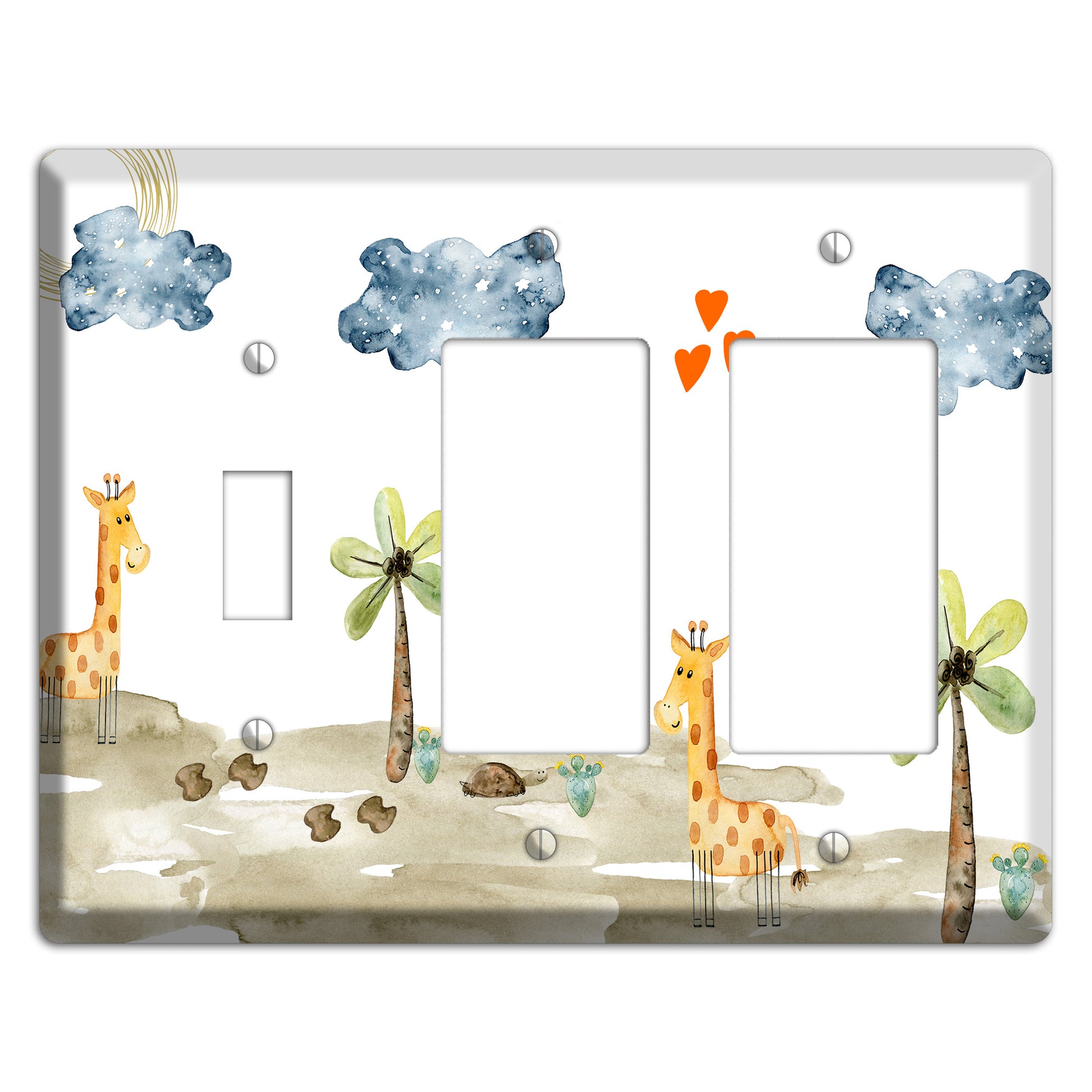 Giraffe Toggle / 2 Rocker Wallplate