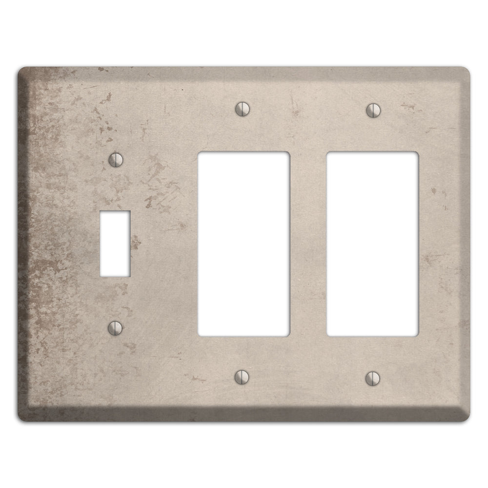 Sisal Vintage Grunge Toggle / 2 Rocker Wallplate