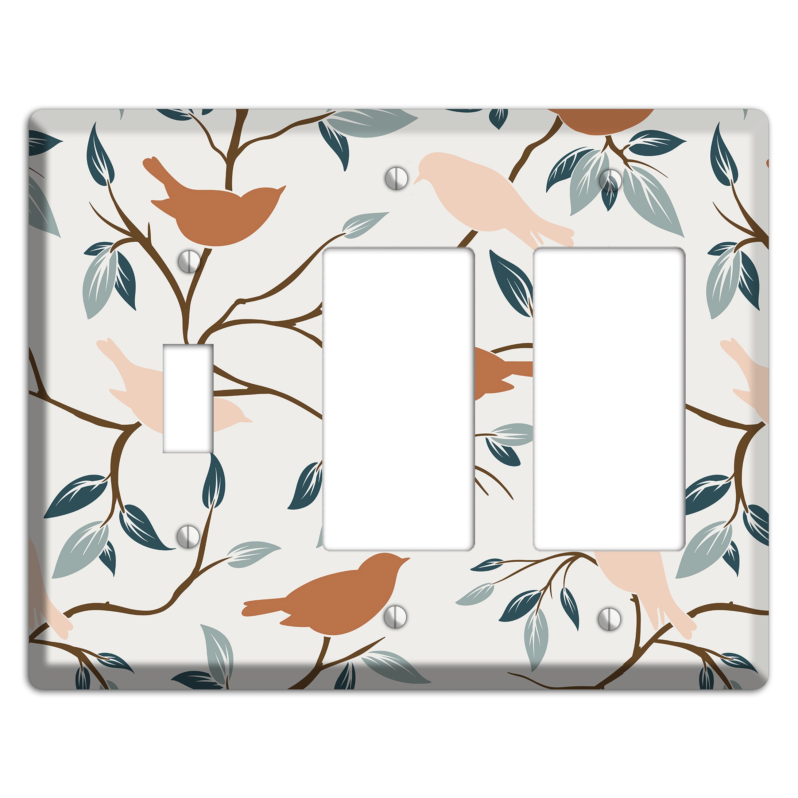 Bird Branch 1 Toggle / 2 Rocker Wallplate
