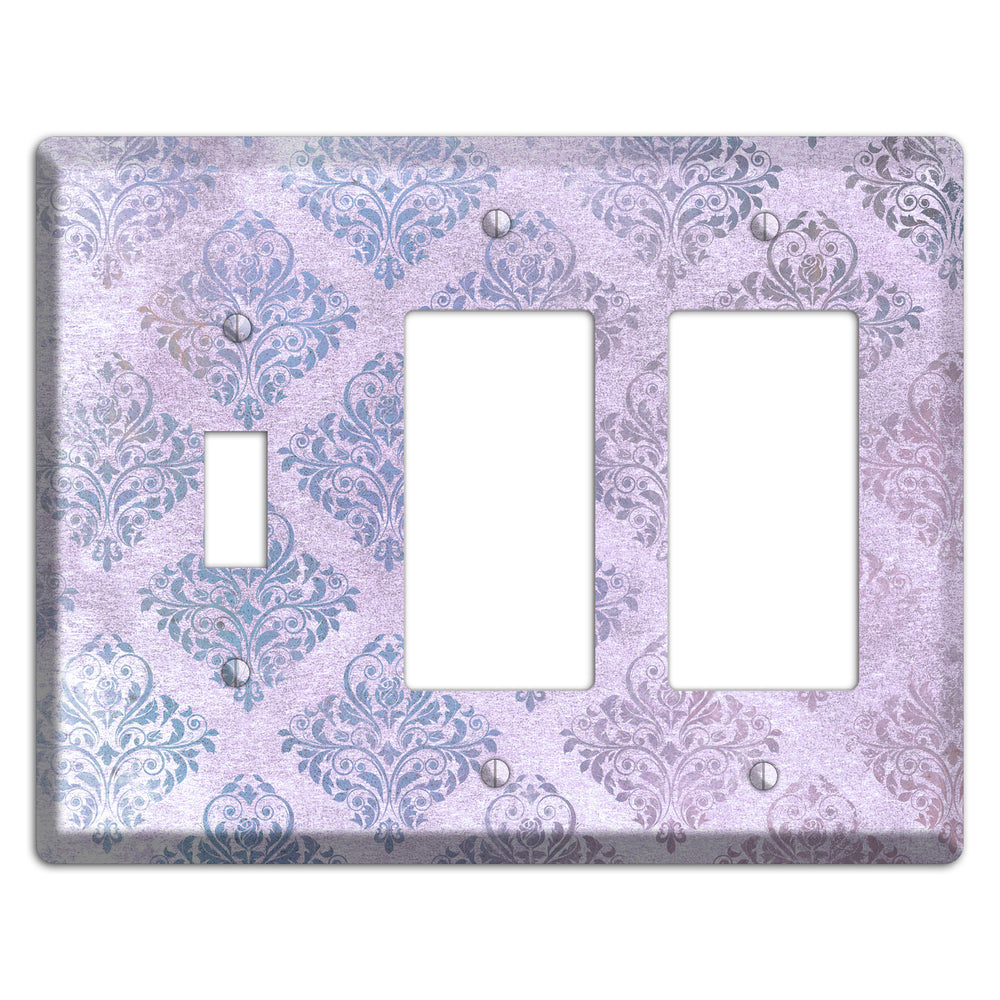 Logan Whimsical Damask Toggle / 2 Rocker Wallplate