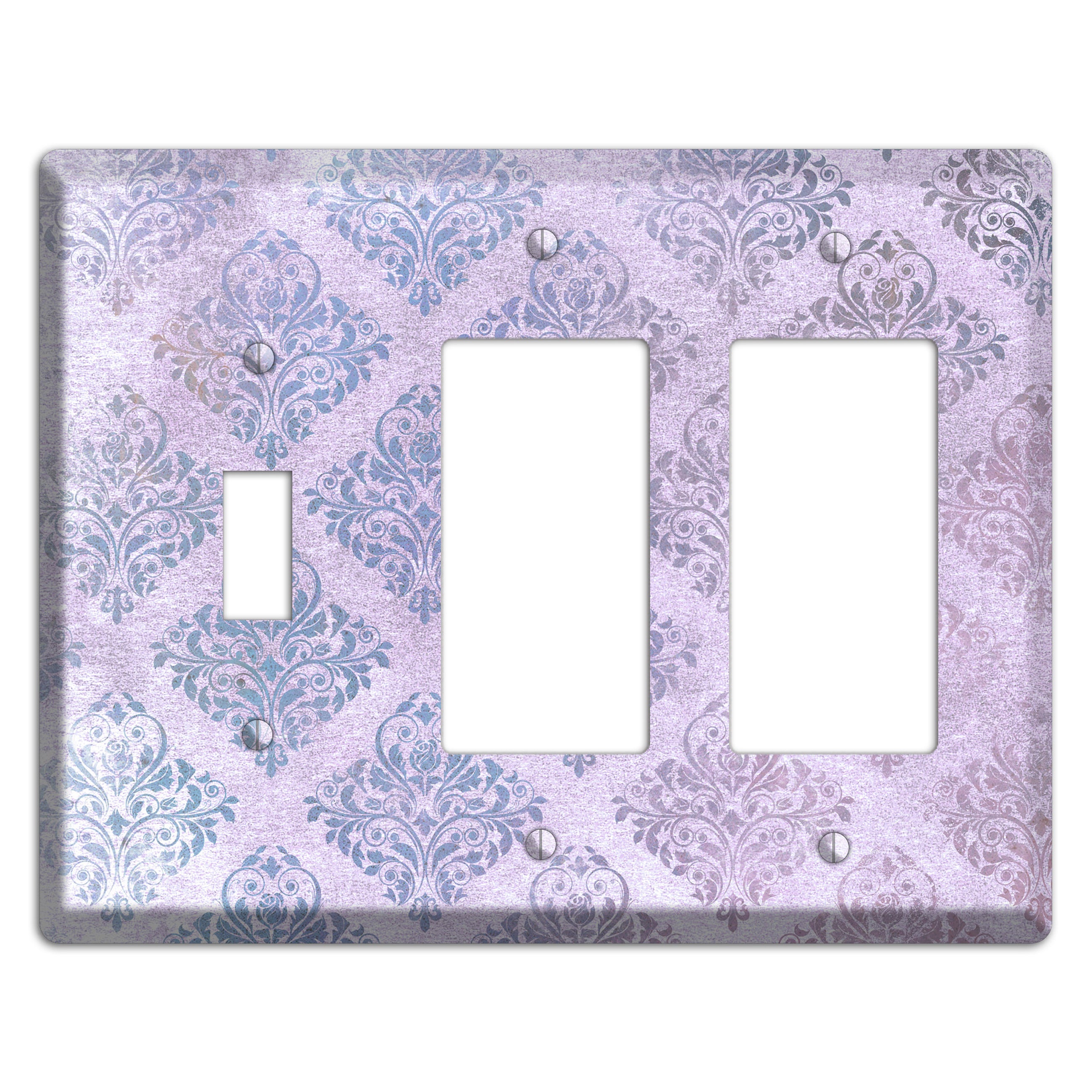 Logan Whimsical Damask Toggle / 2 Rocker Wallplate