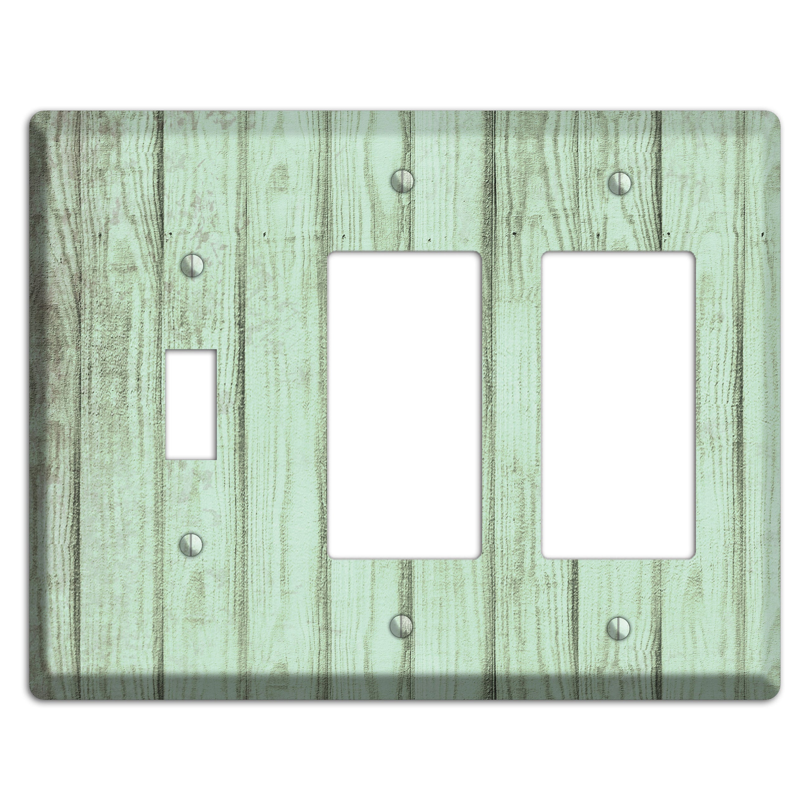 Norway Weathered Wood Toggle / 2 Rocker Wallplate