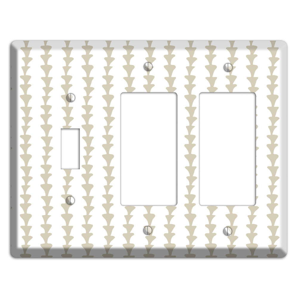 Simple Scandanavian Style A Toggle / 2 Rocker Wallplate