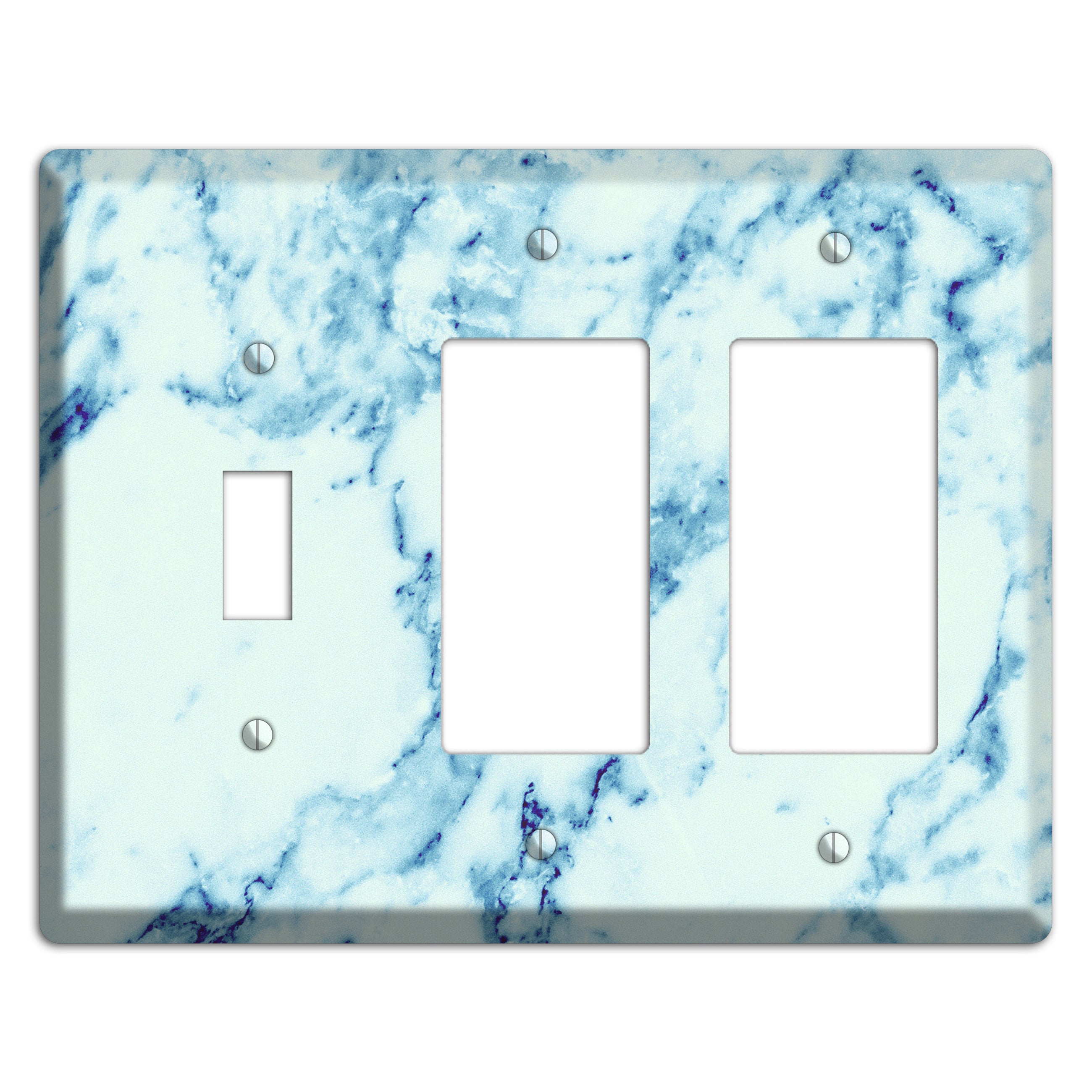 Polar Marble Toggle / 2 Rocker Wallplate