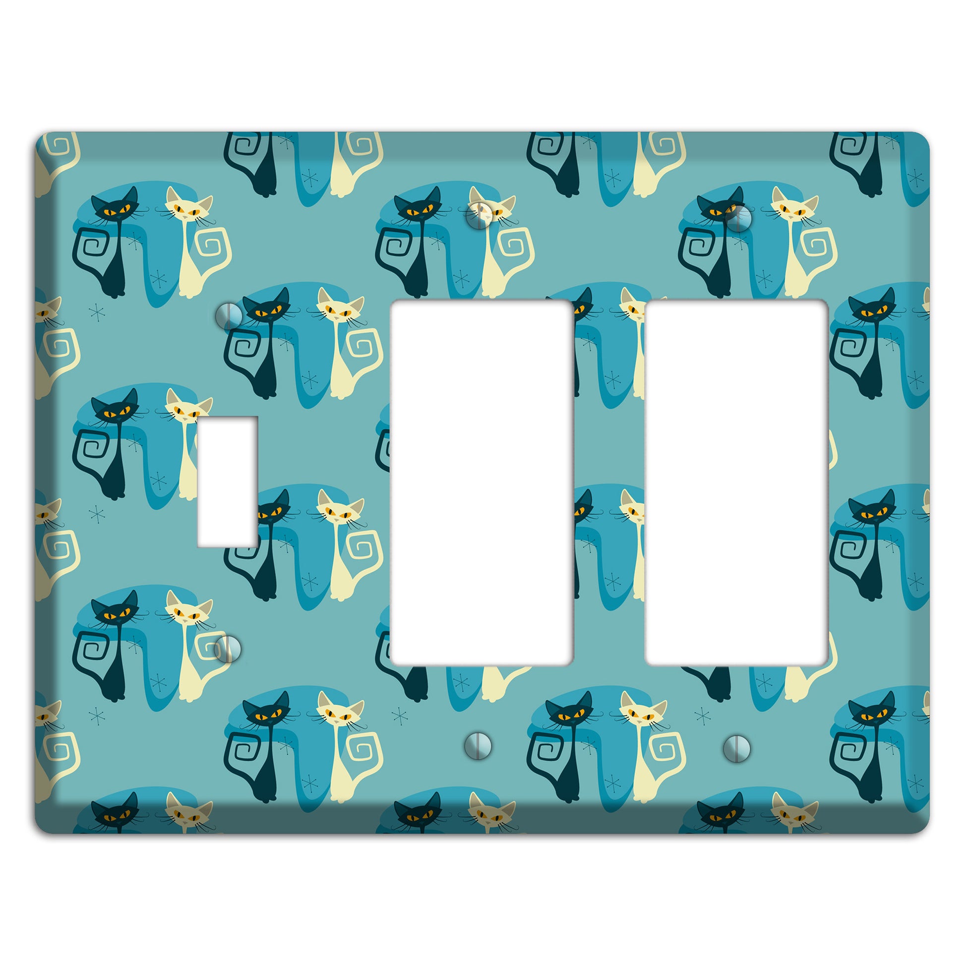 Adorable Kitties Toggle / 2 Rocker Wallplate