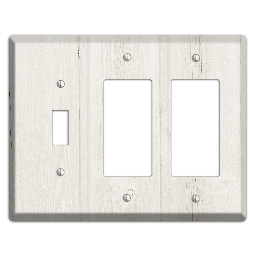 Spring Wood Antique Toggle / 2 Rocker Wallplate
