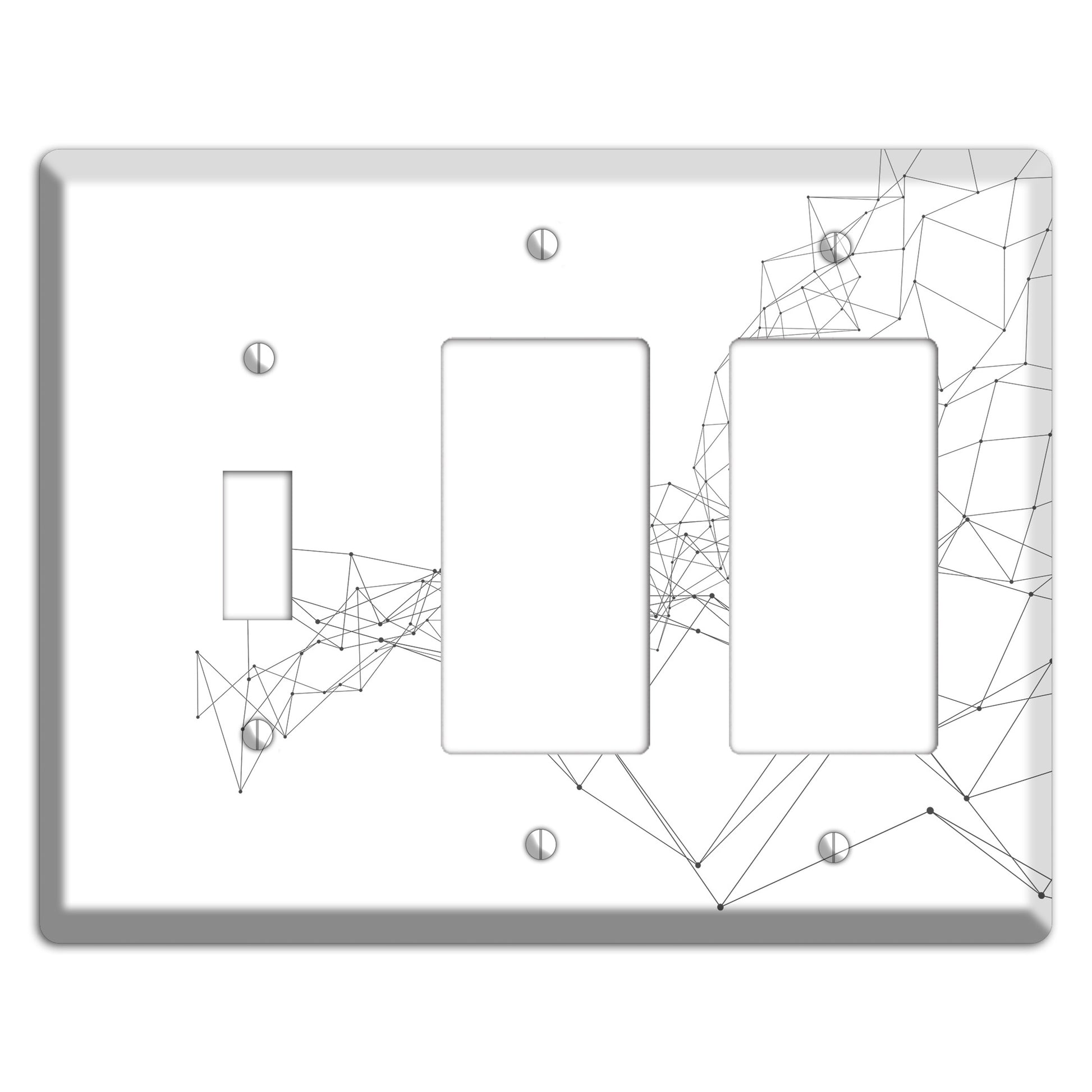 Ink Brushstrokes 7 Toggle / 2 Rocker Wallplate