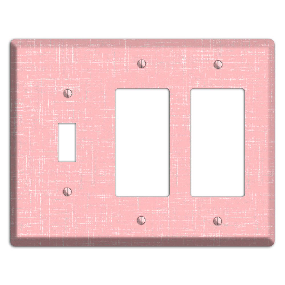 Amber Soft Coral Toggle / 2 Rocker Wallplate