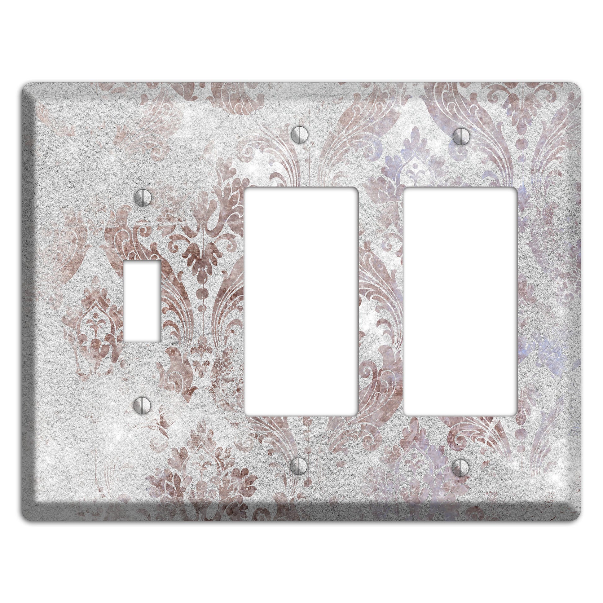 Nobel Whimsical Damask Toggle / 2 Rocker Wallplate